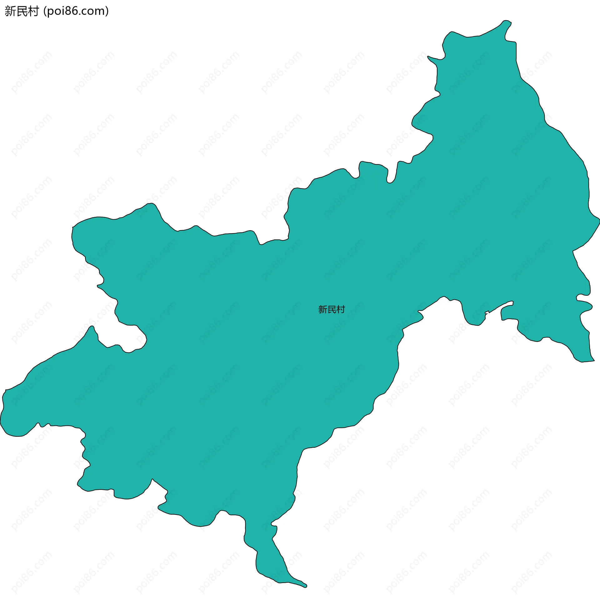 新民村边界地图