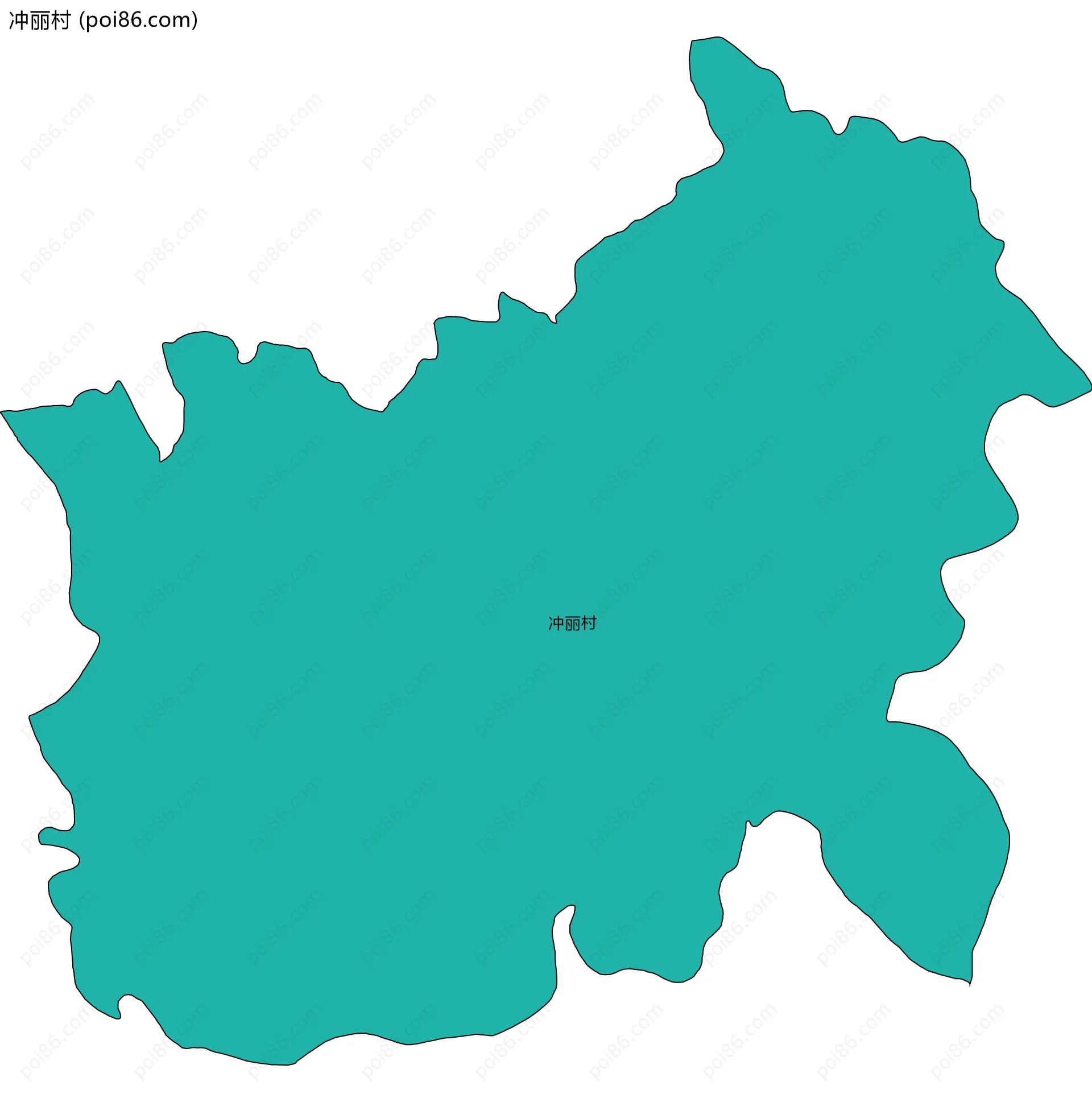 冲丽村边界地图