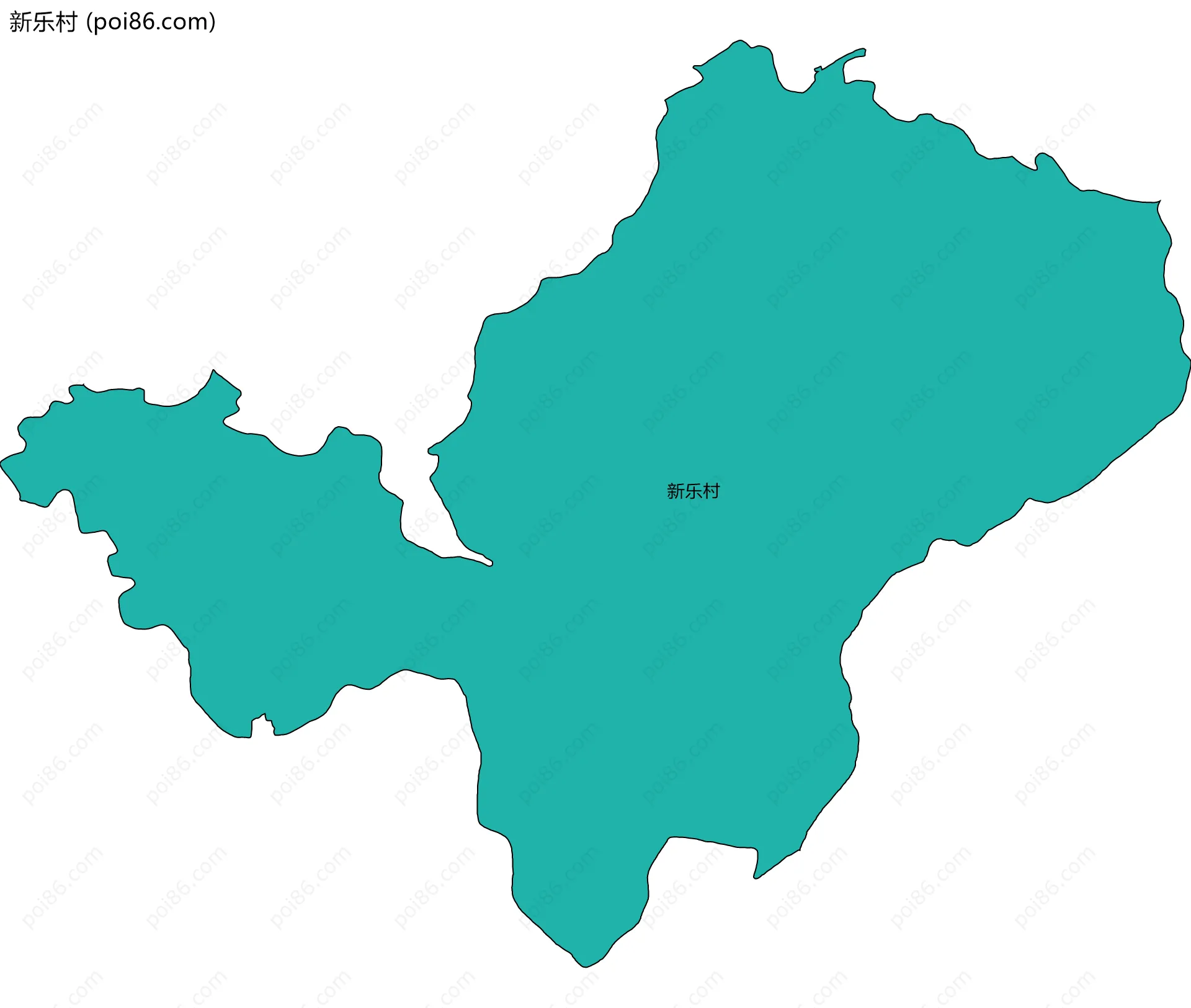 新乐村边界地图