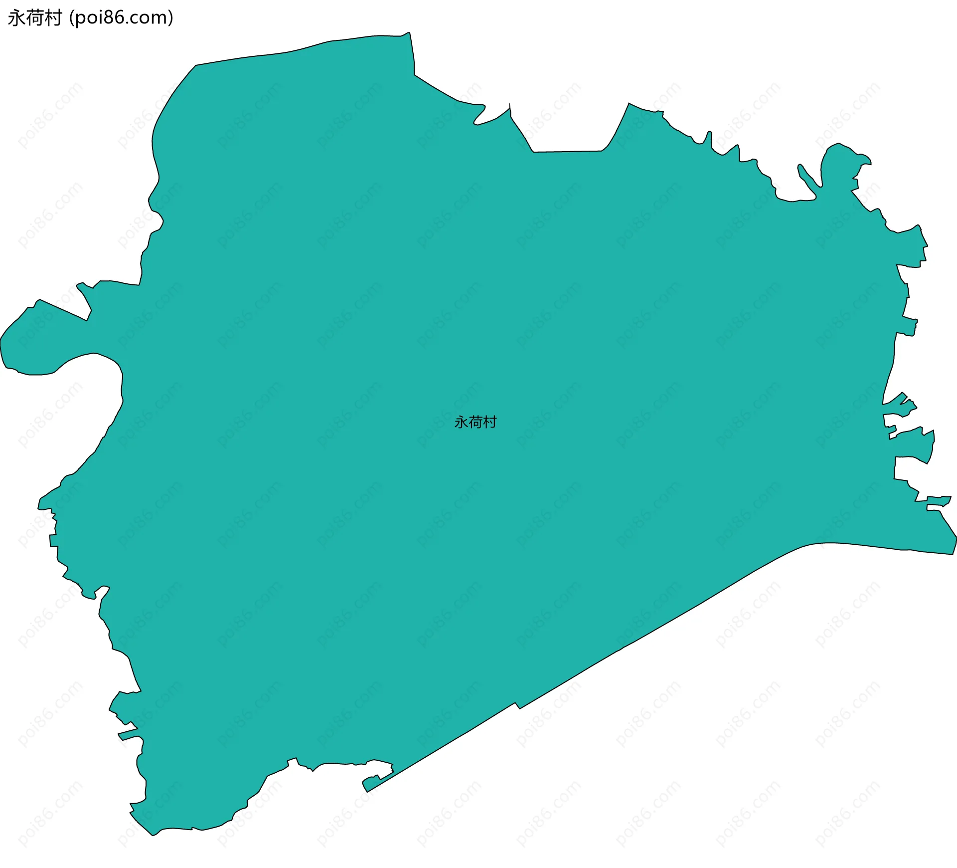 永荷村边界地图