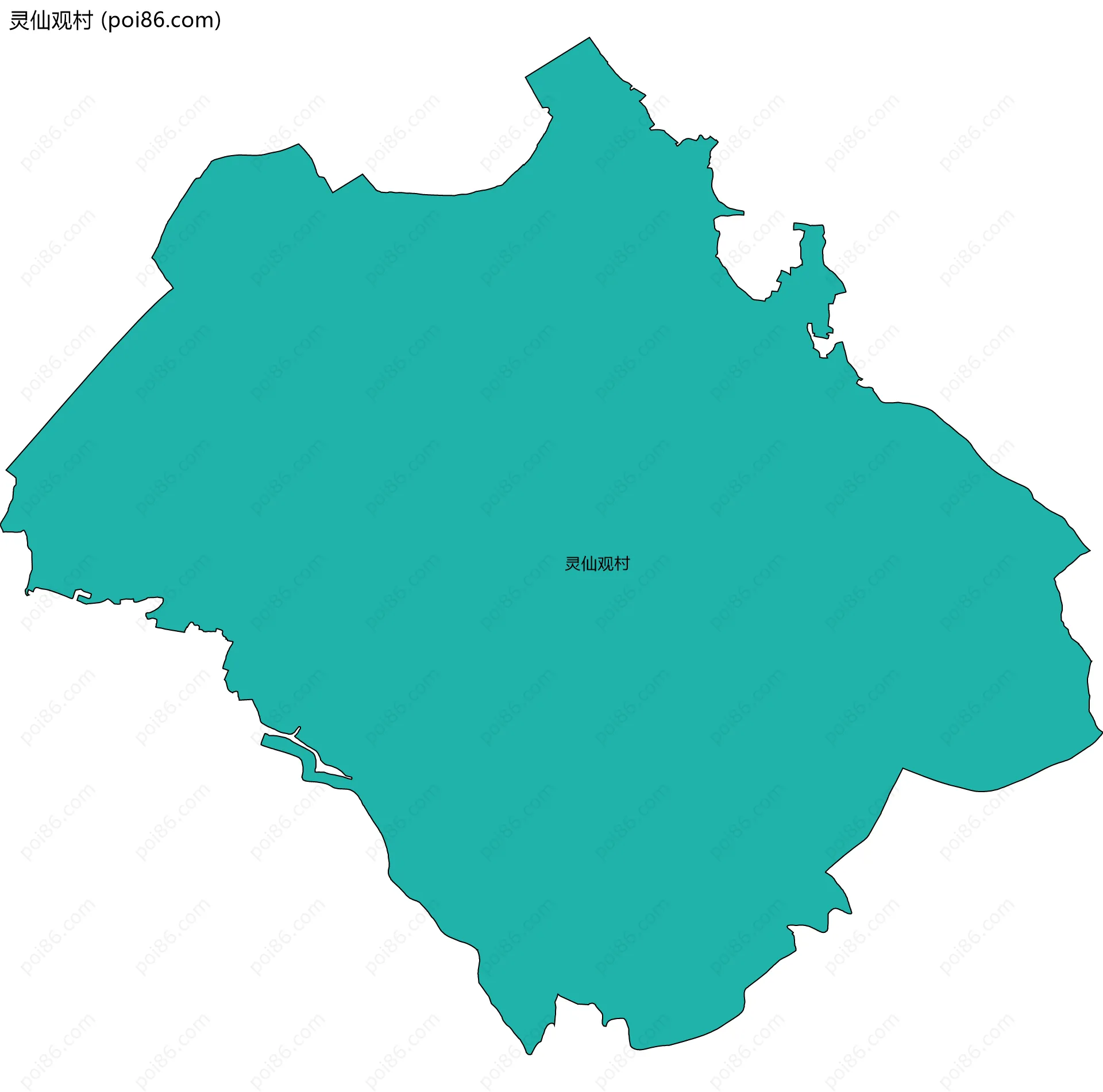 灵仙观村边界地图