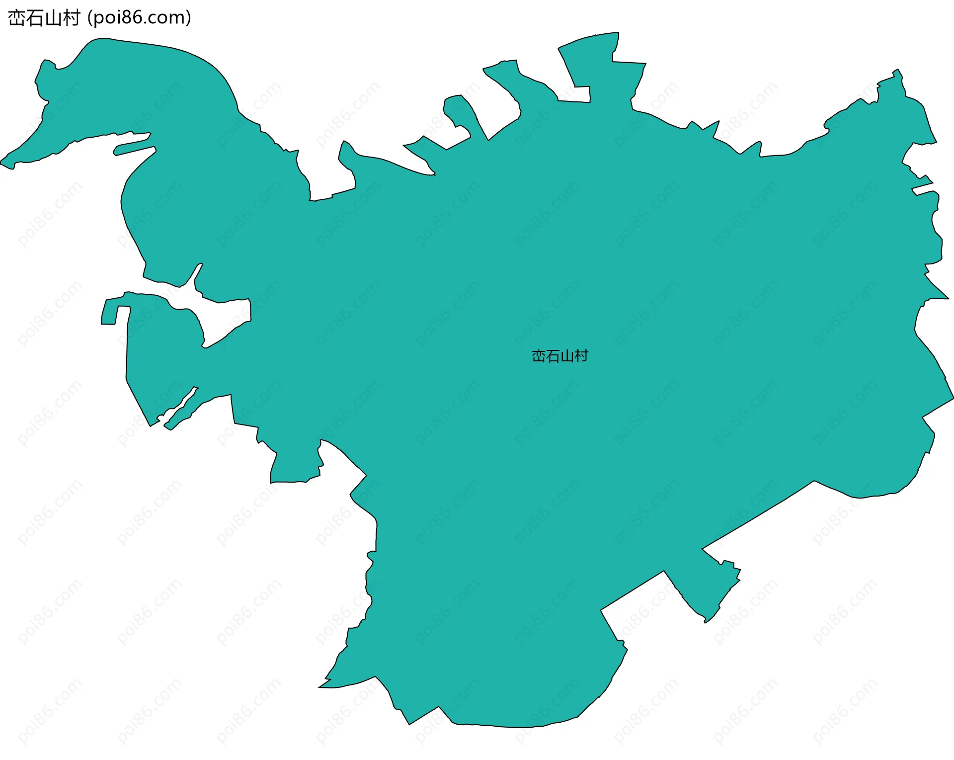 峦石山村边界地图