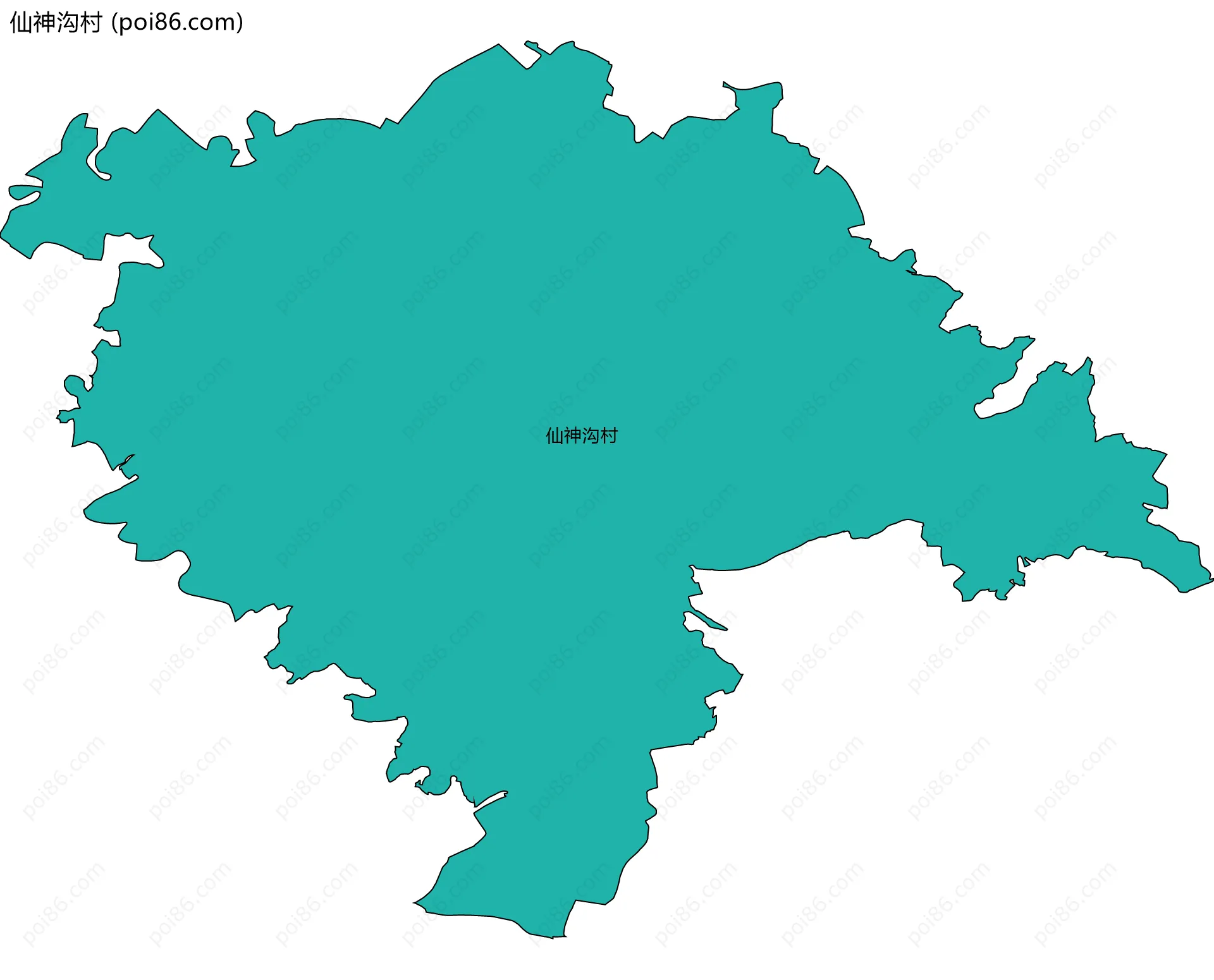 仙神沟村边界地图