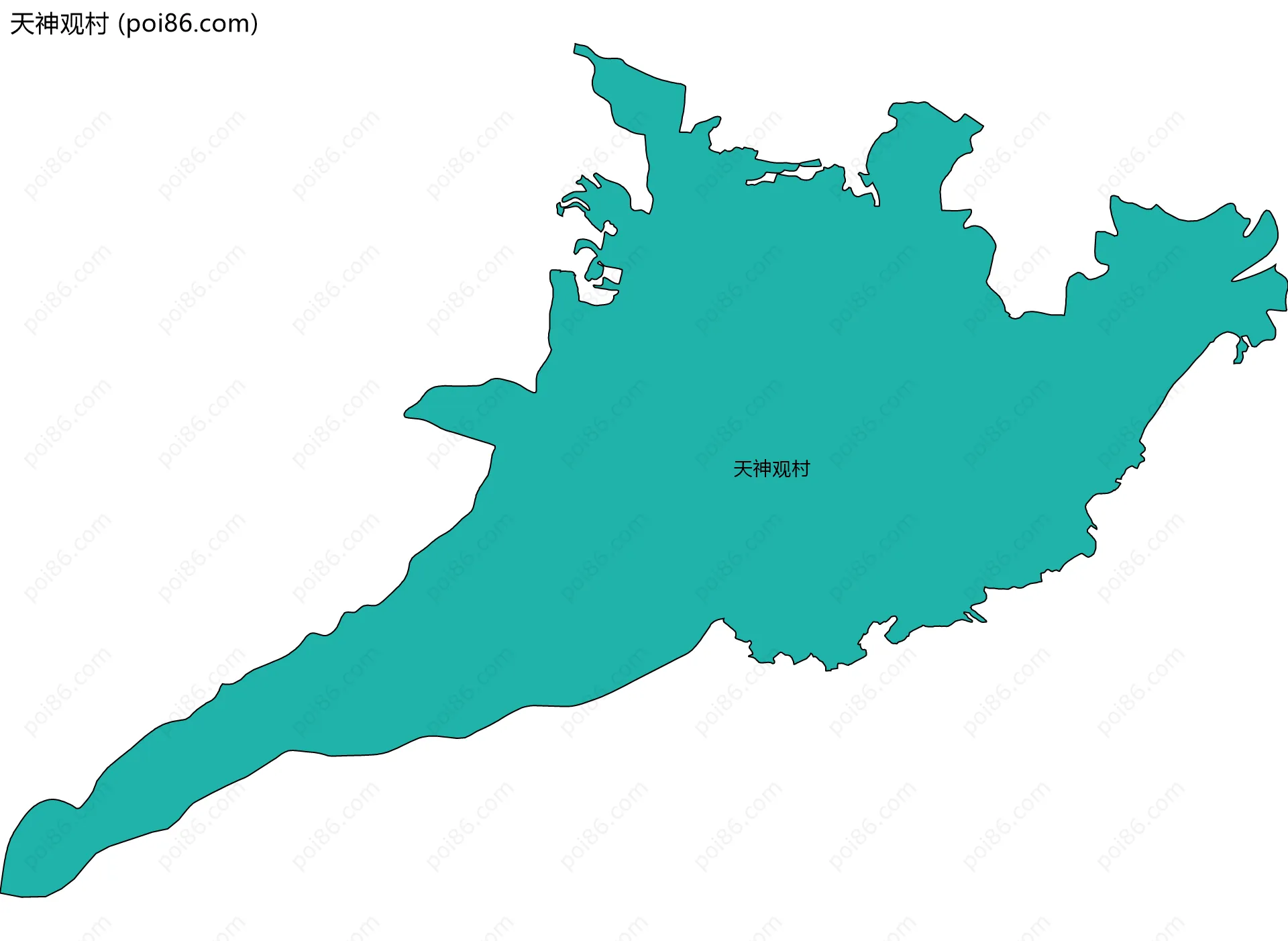 天神观村边界地图
