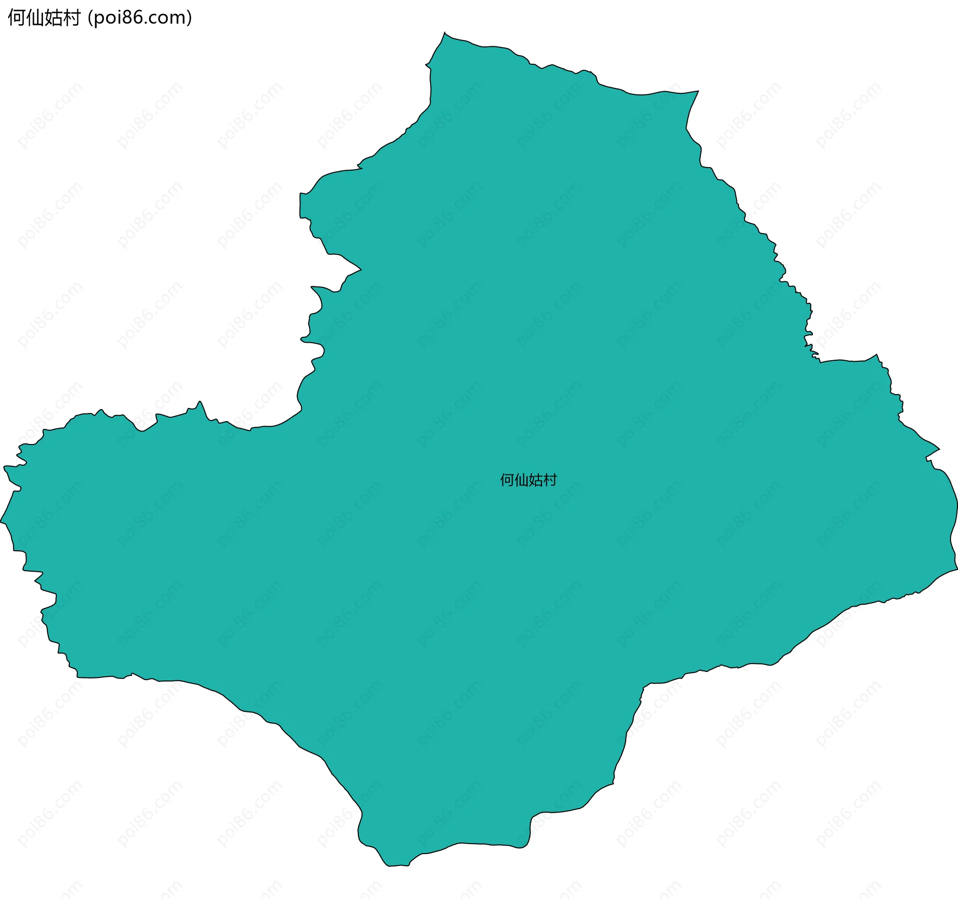 何仙姑村边界地图