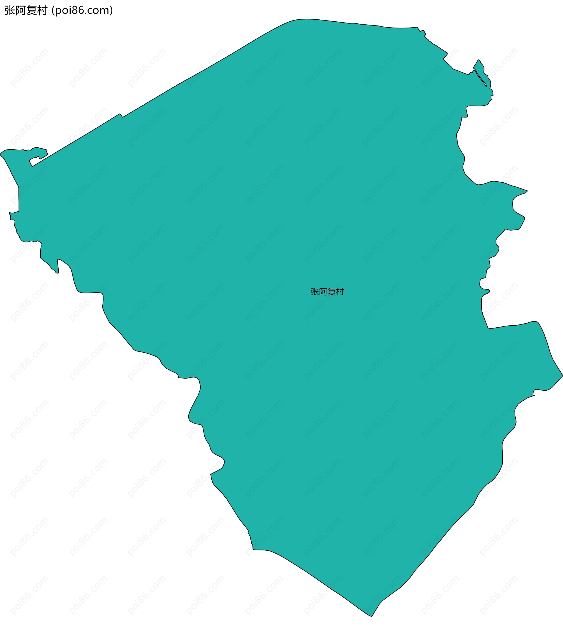 张阿复村边界地图