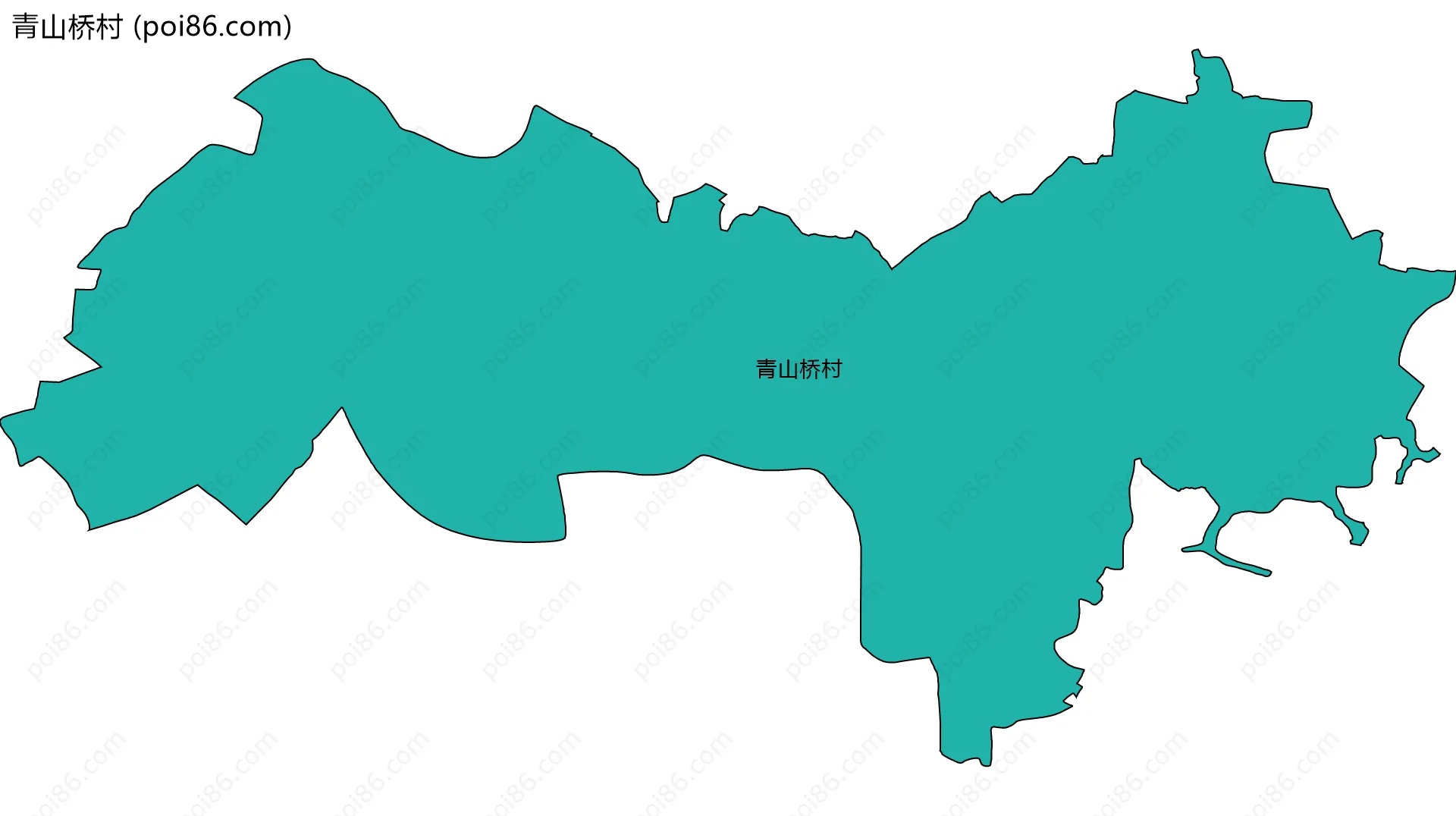 青山桥村边界地图