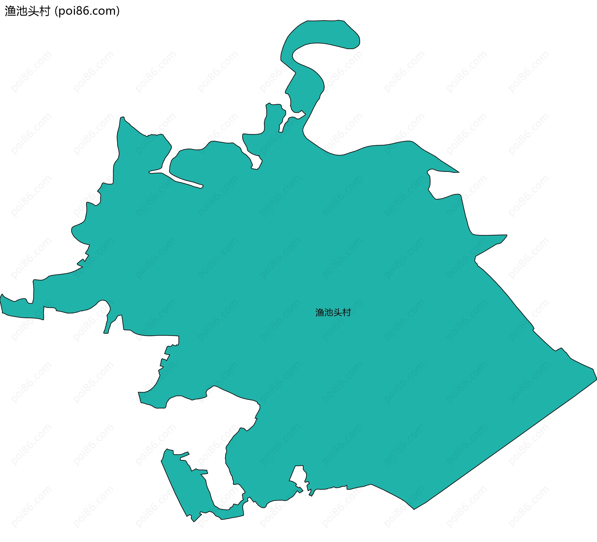 渔池头村边界地图