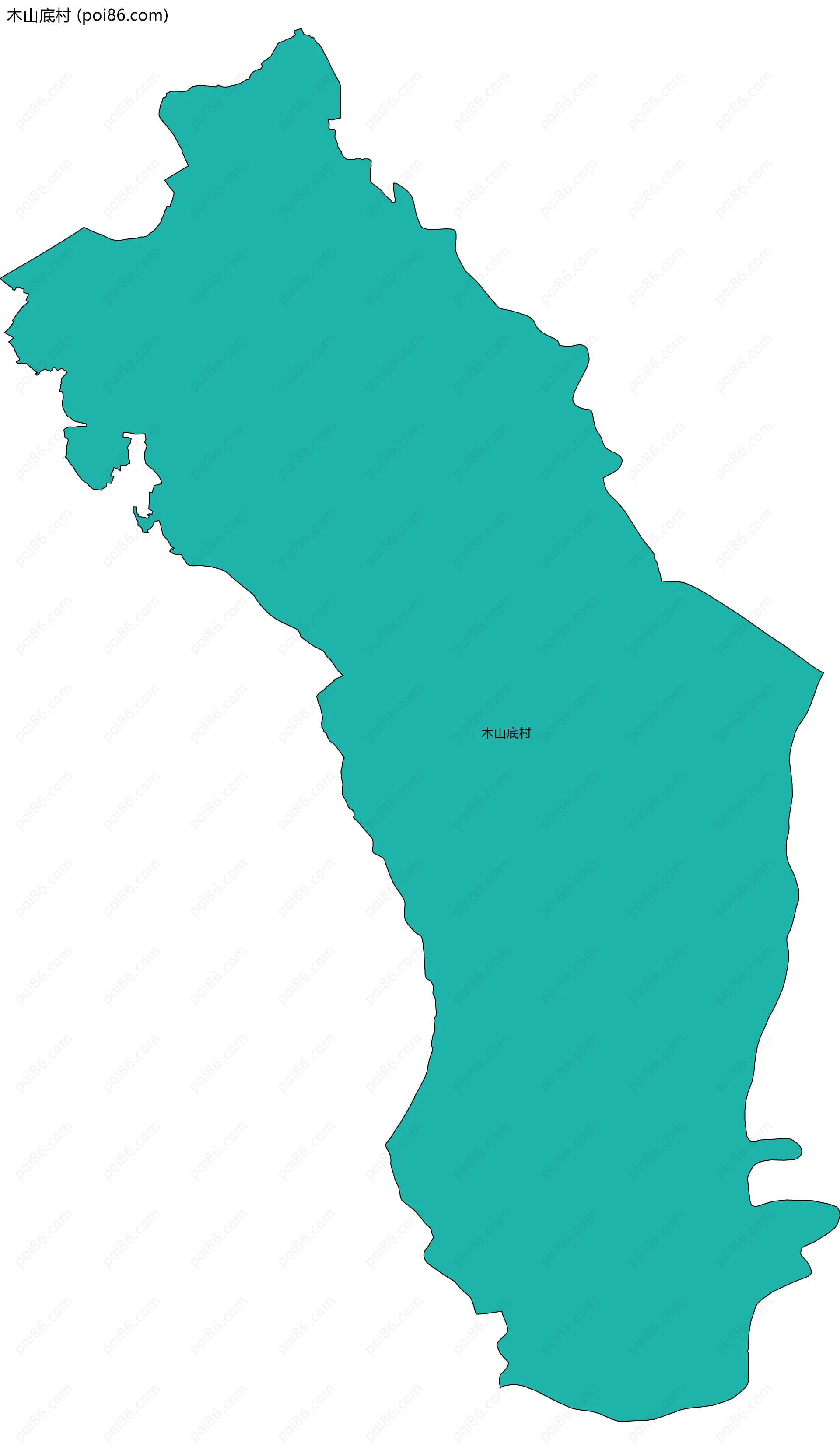 木山底村边界地图