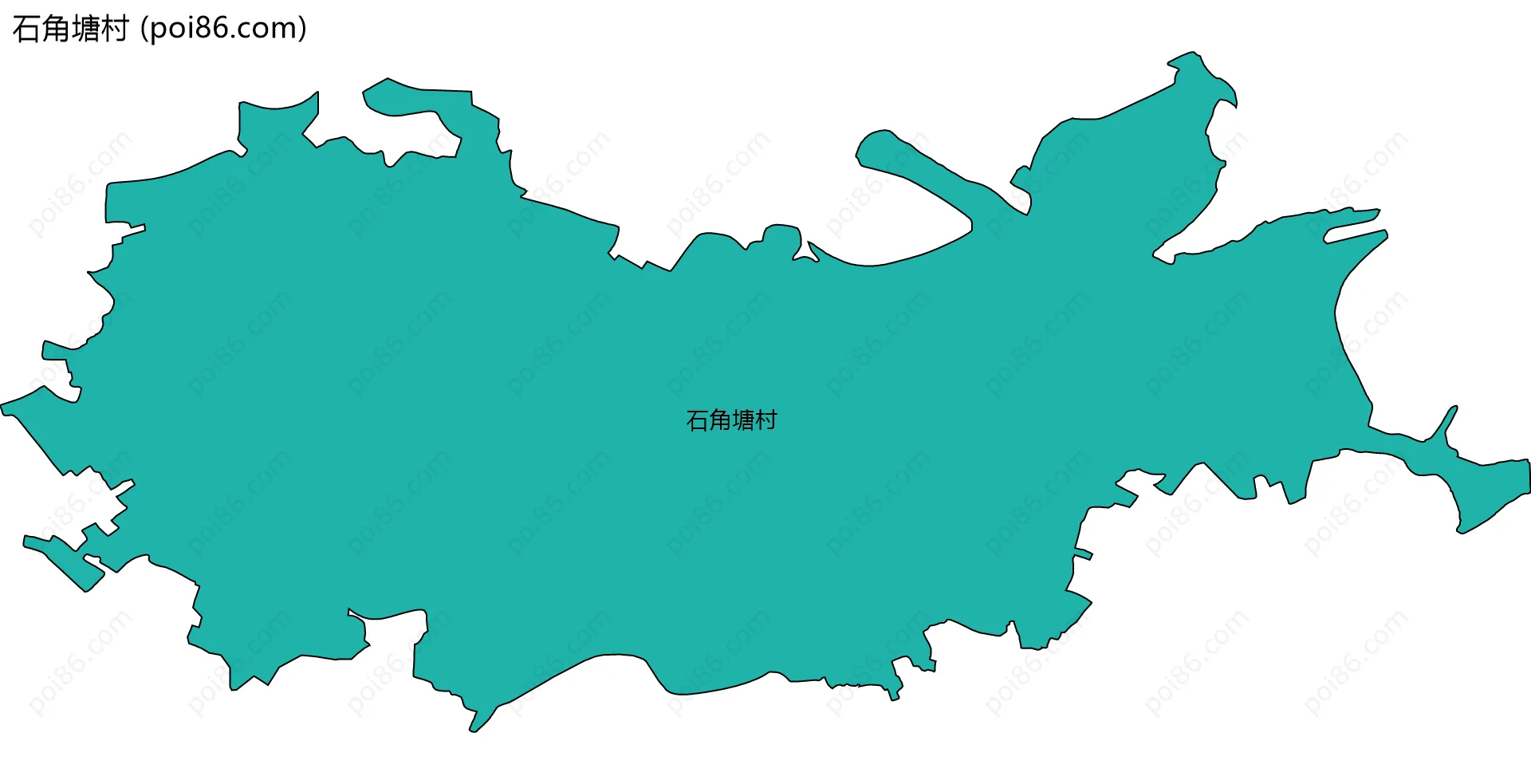 石角塘村边界地图