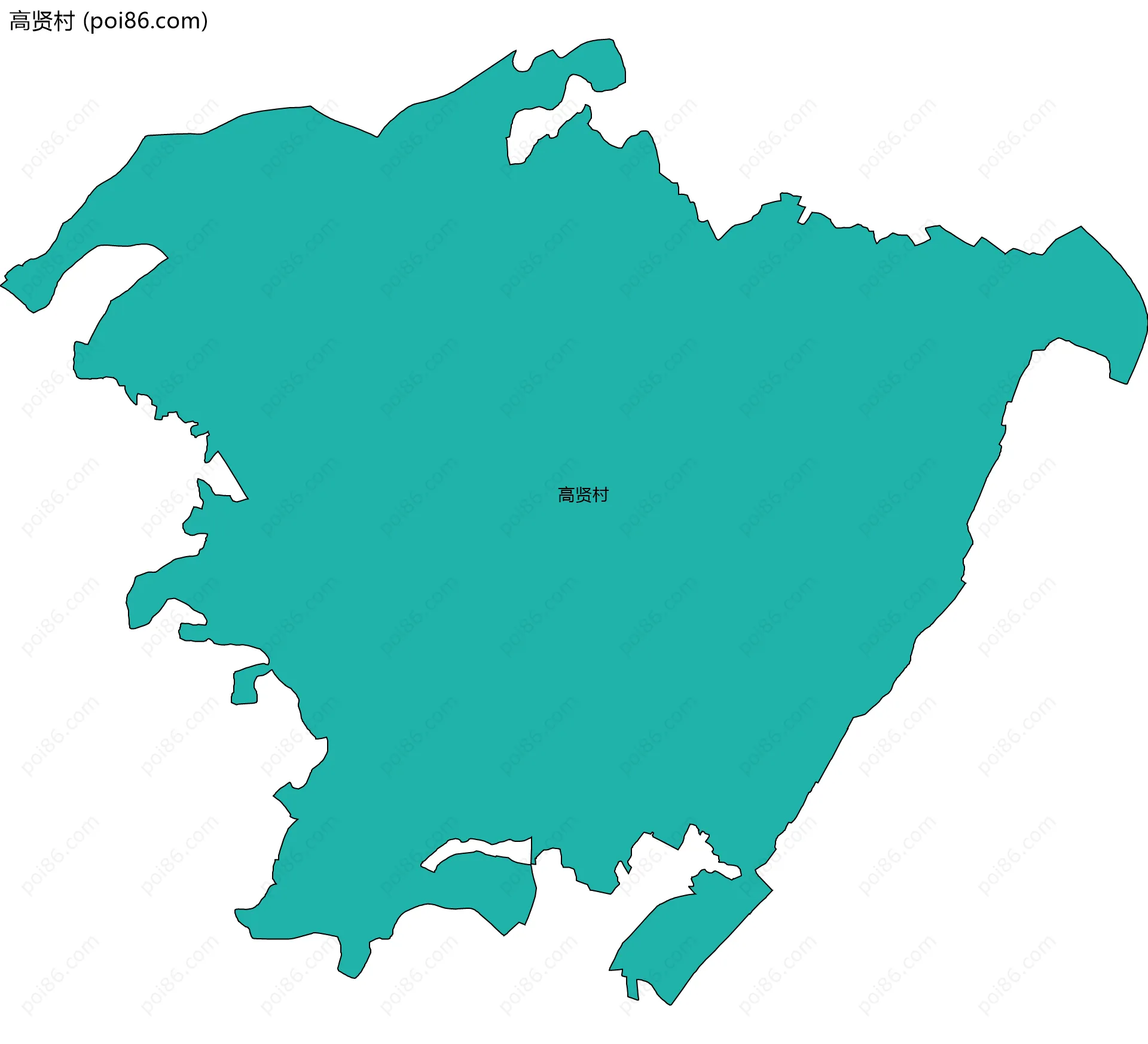 高贤村边界地图