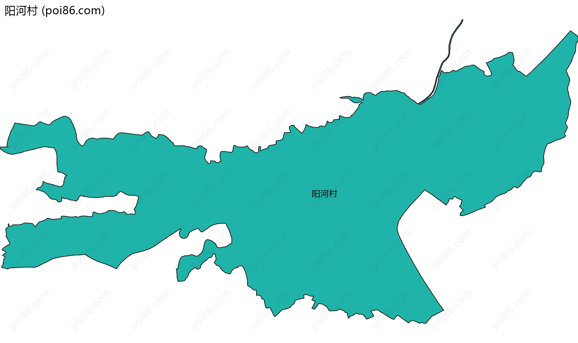 阳河村边界地图