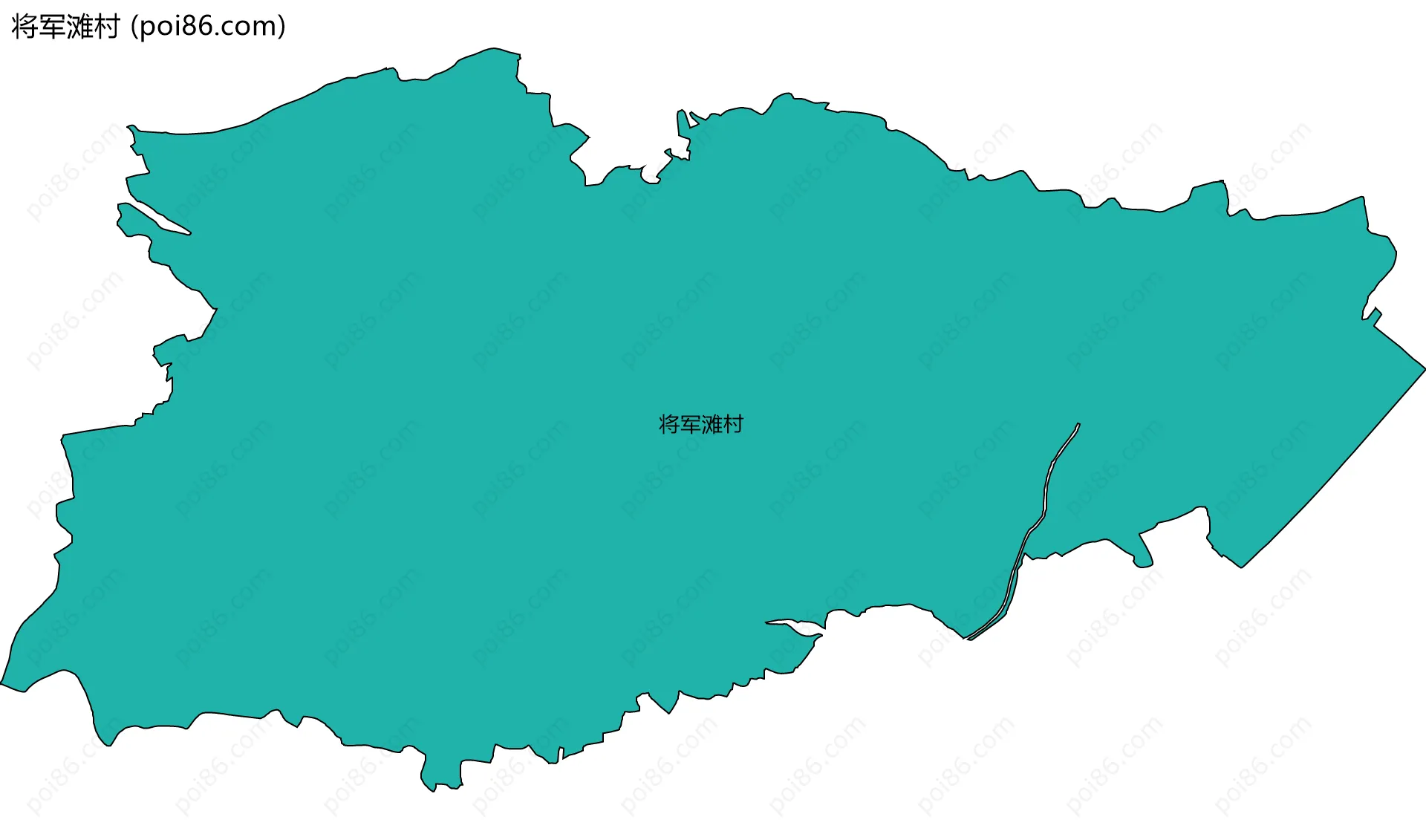 将军滩村边界地图