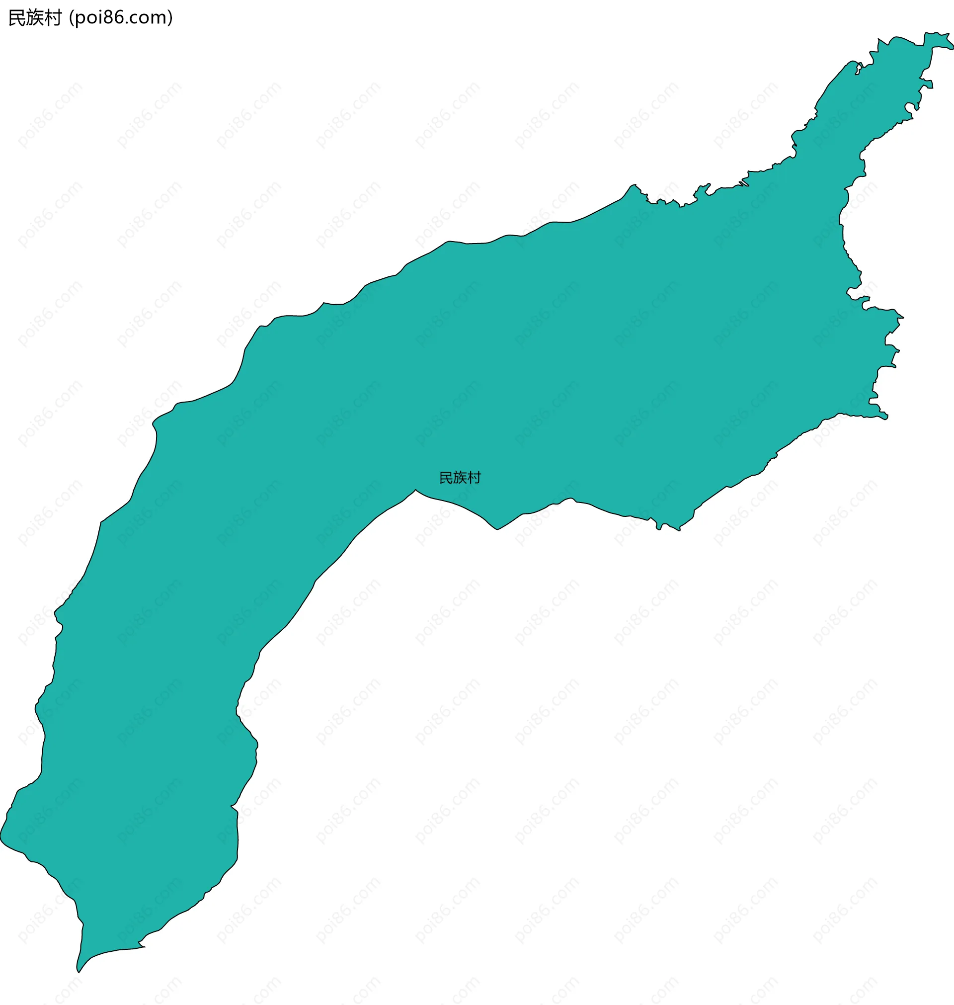 民族村边界地图