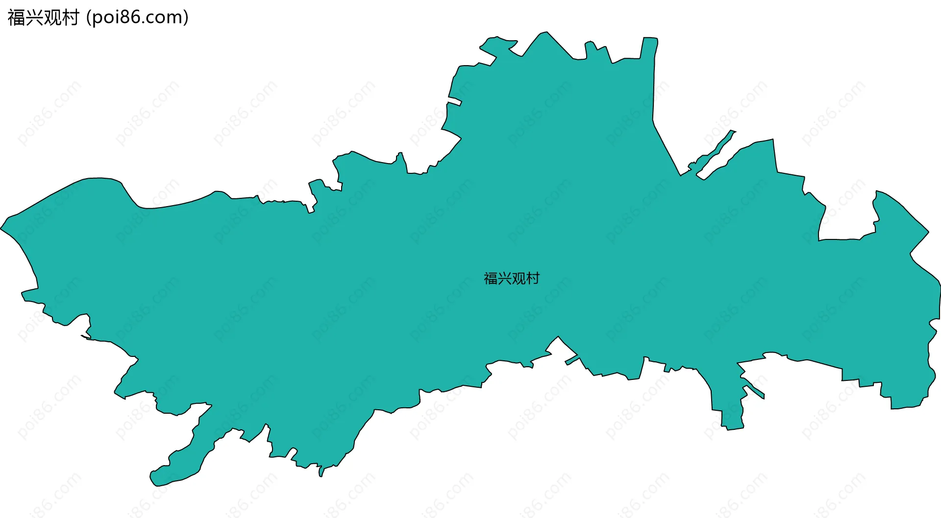 福兴观村边界地图