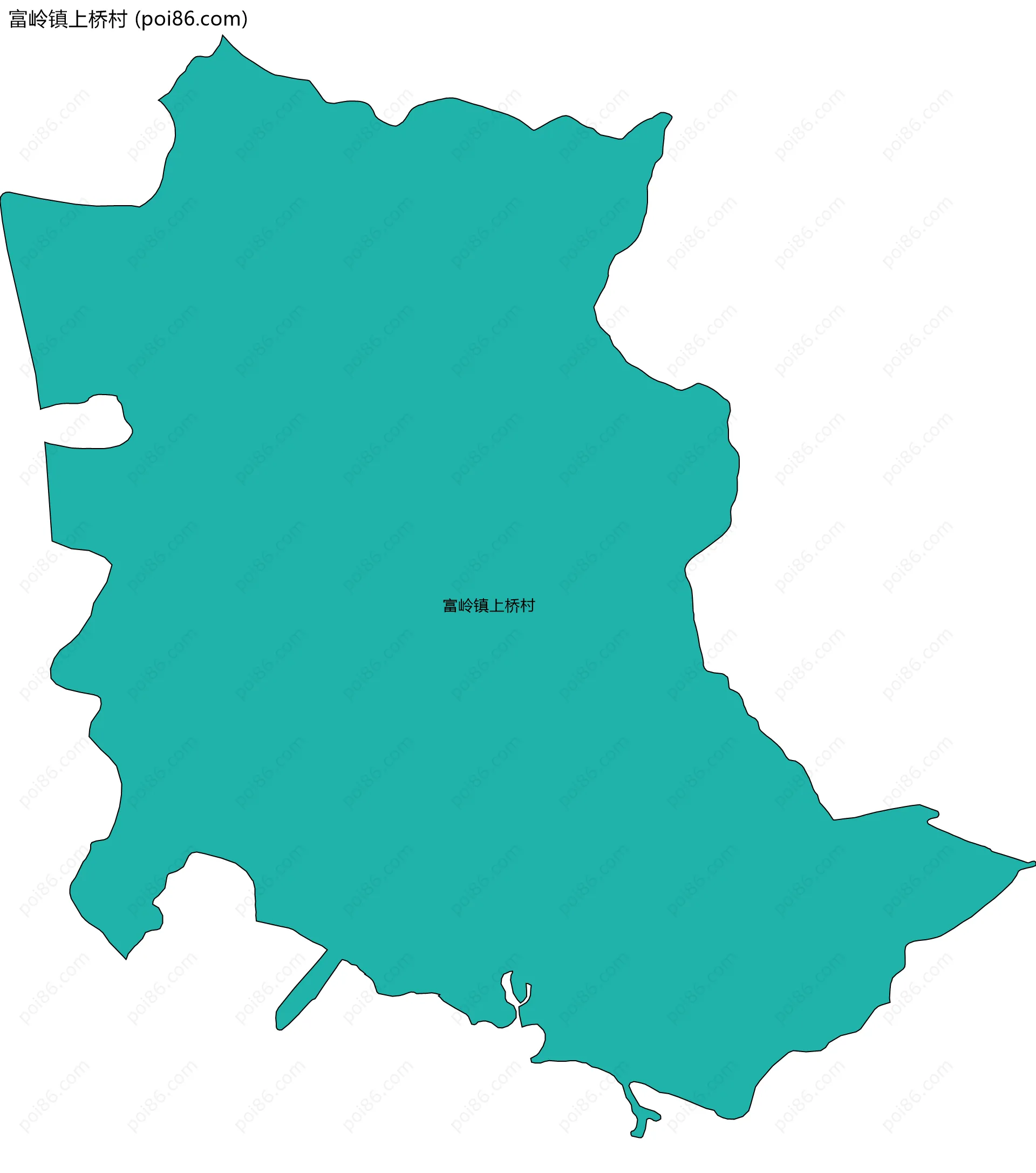 富岭镇上桥村边界地图