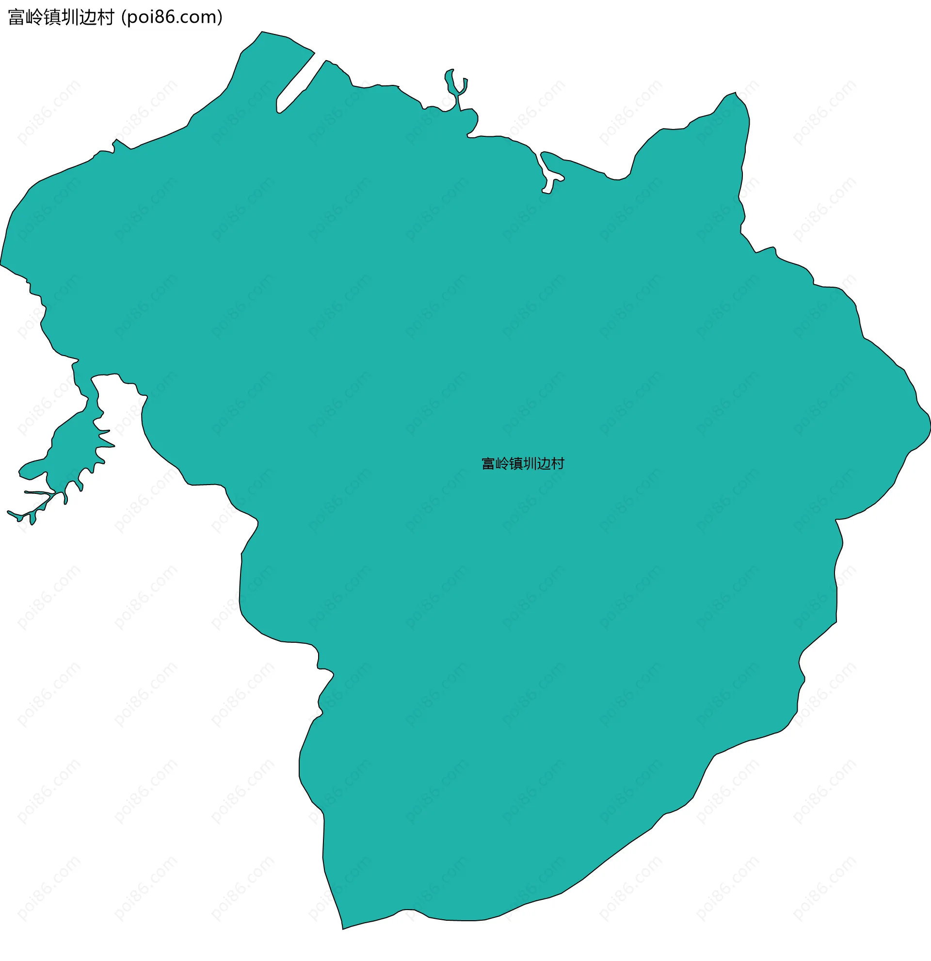 富岭镇圳边村边界地图