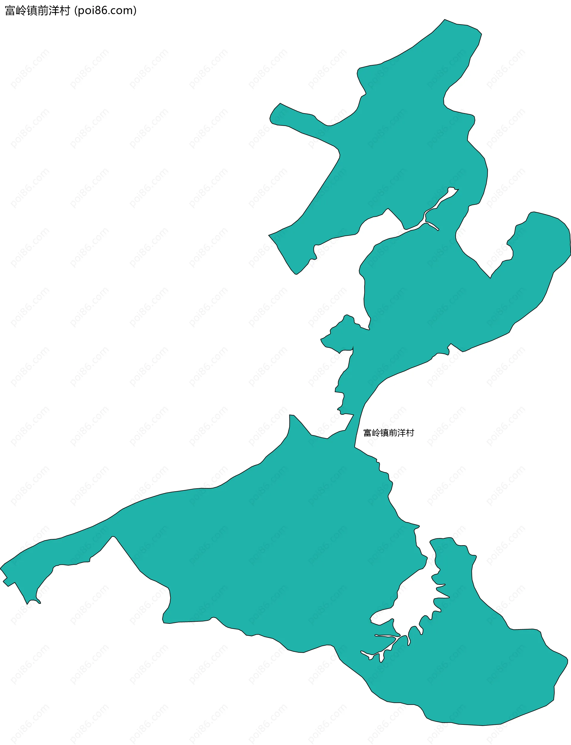 富岭镇前洋村边界地图