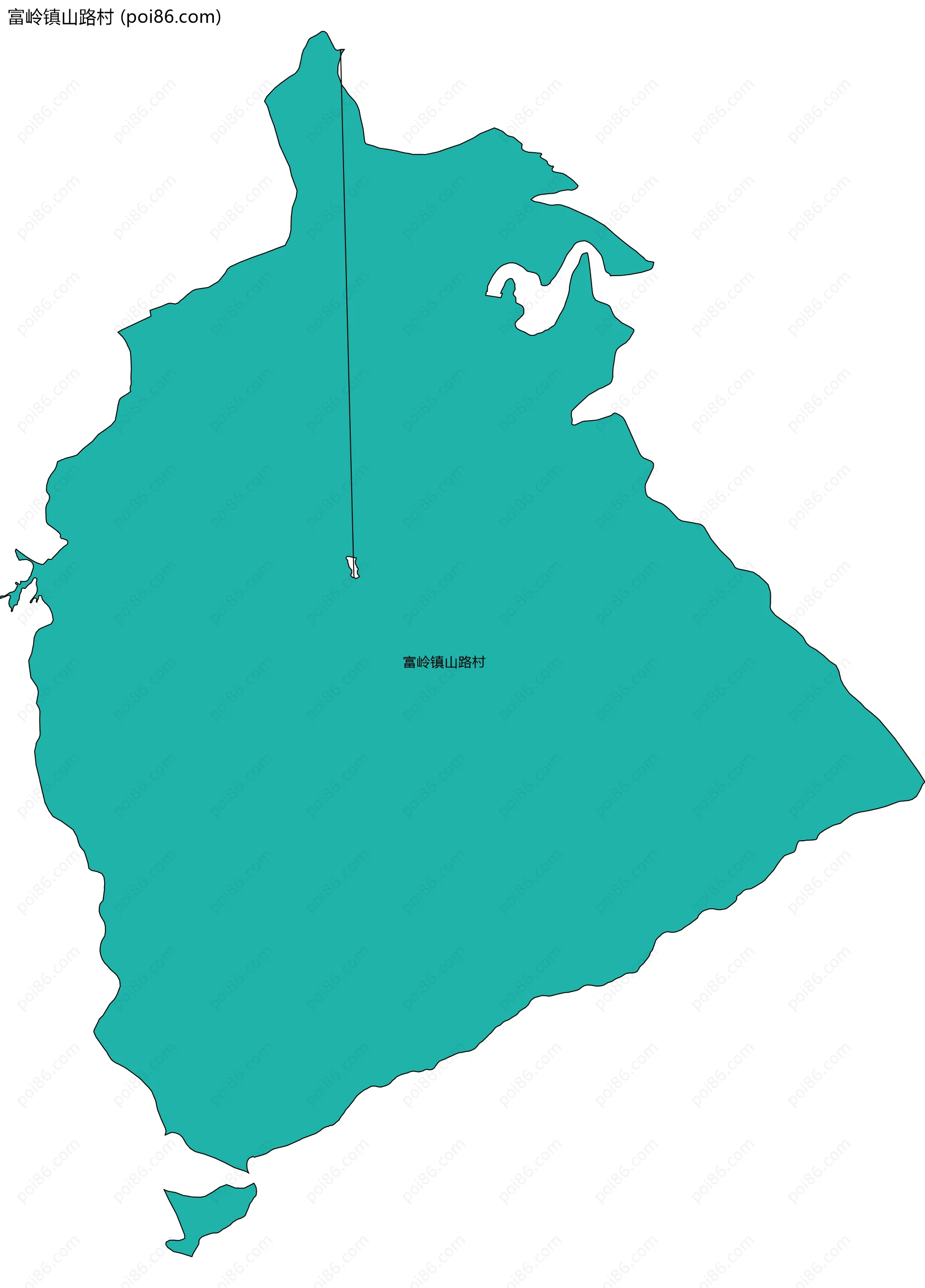 富岭镇山路村边界地图