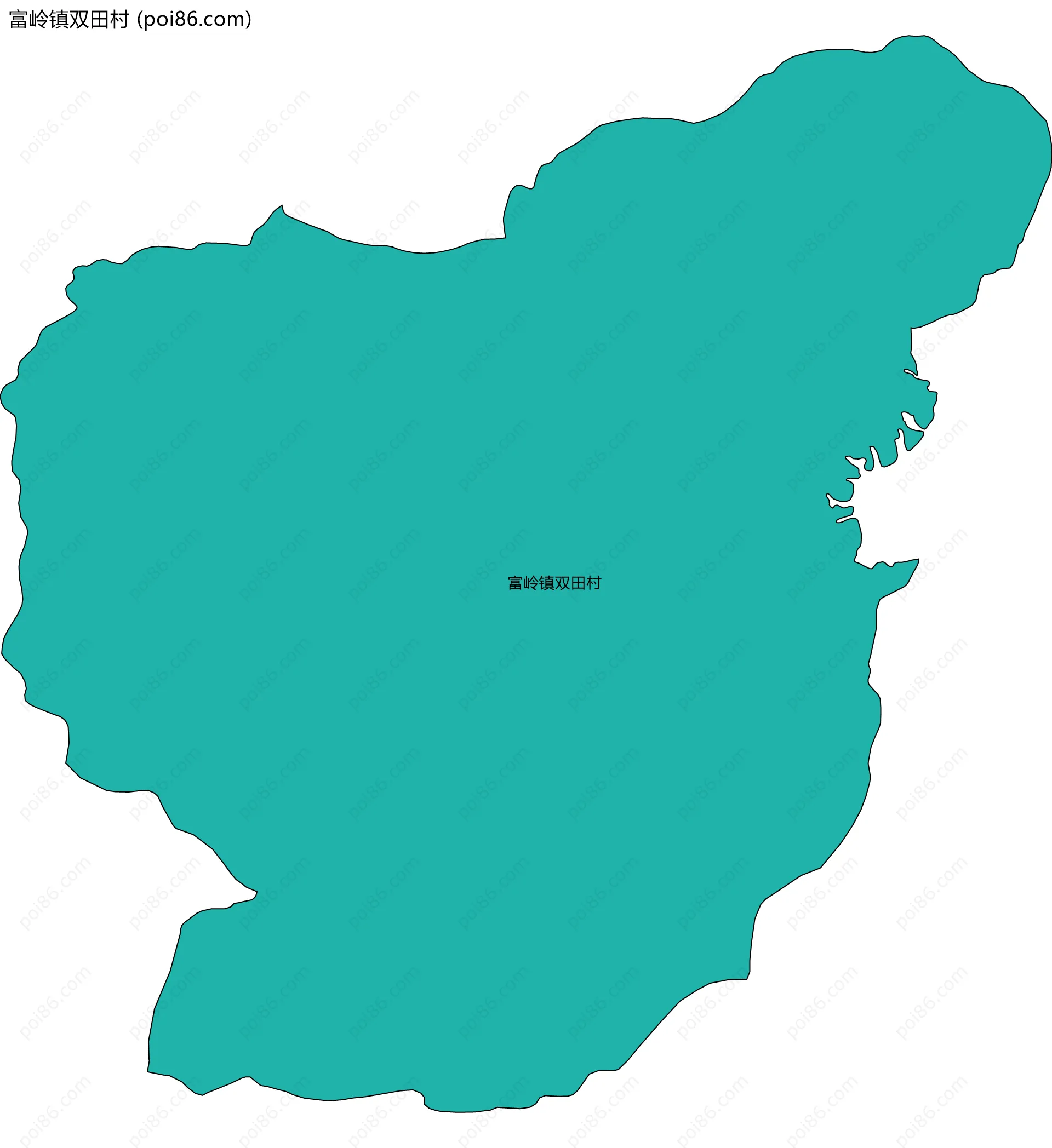 富岭镇双田村边界地图
