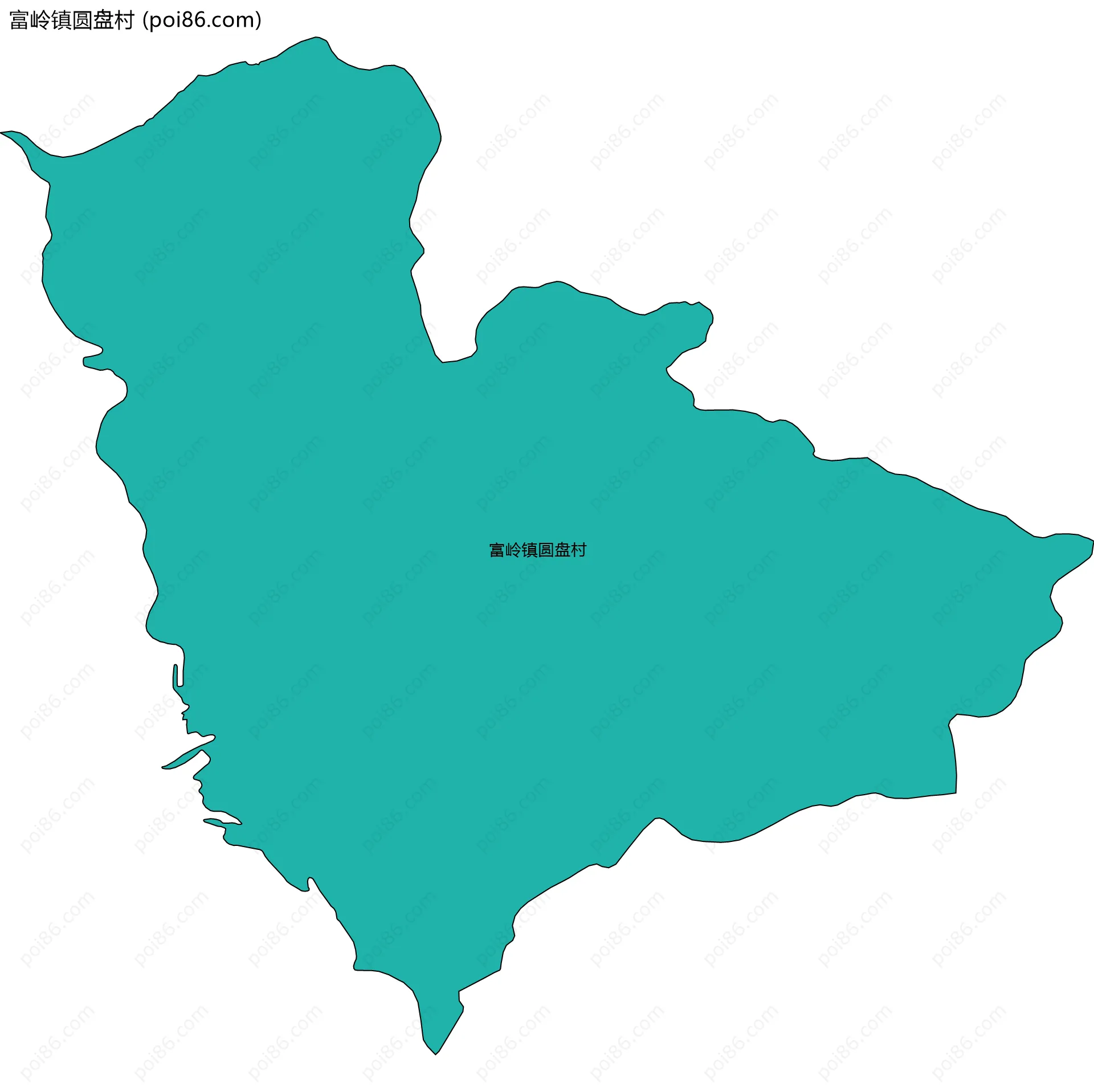 富岭镇圆盘村边界地图