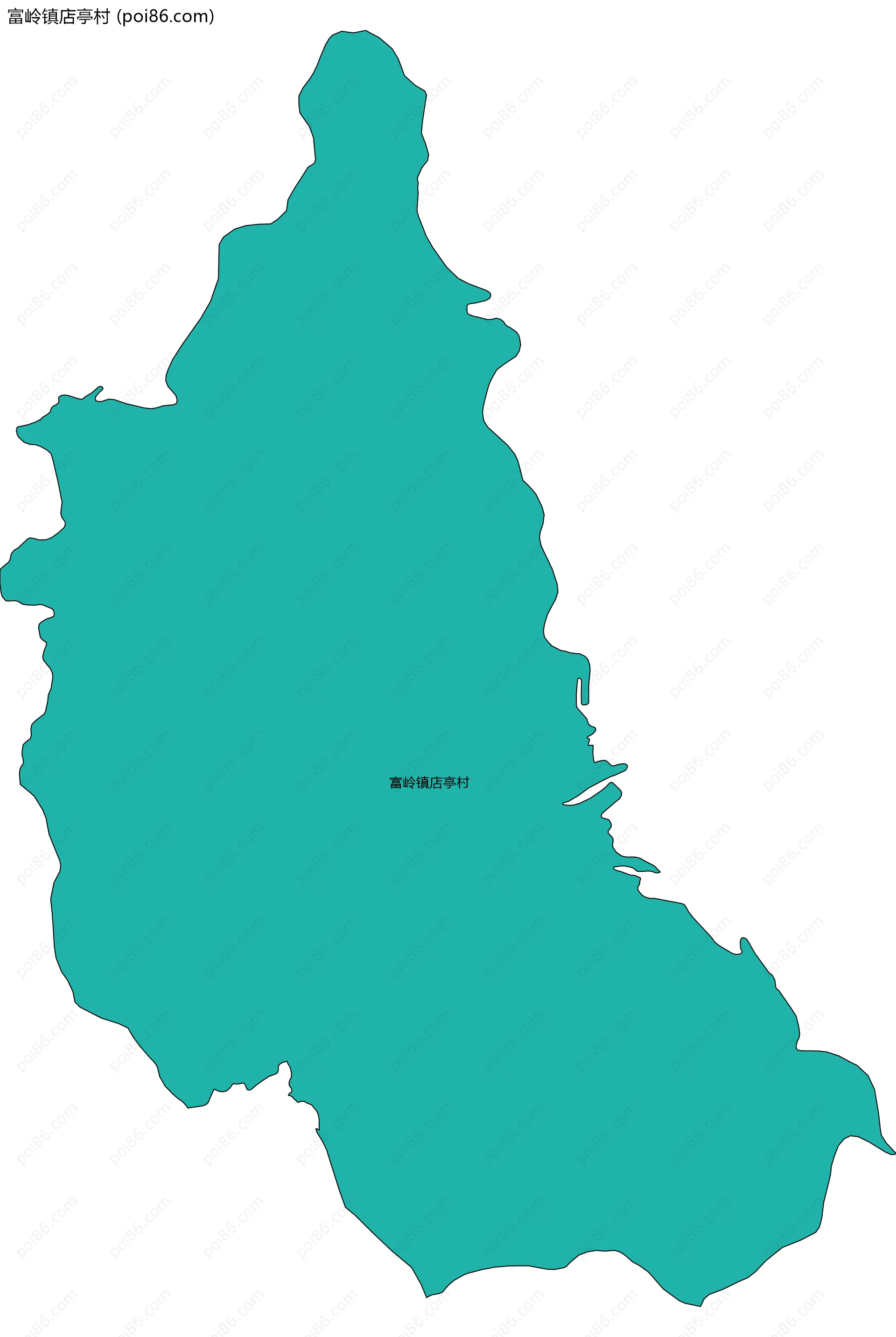 富岭镇店亭村边界地图
