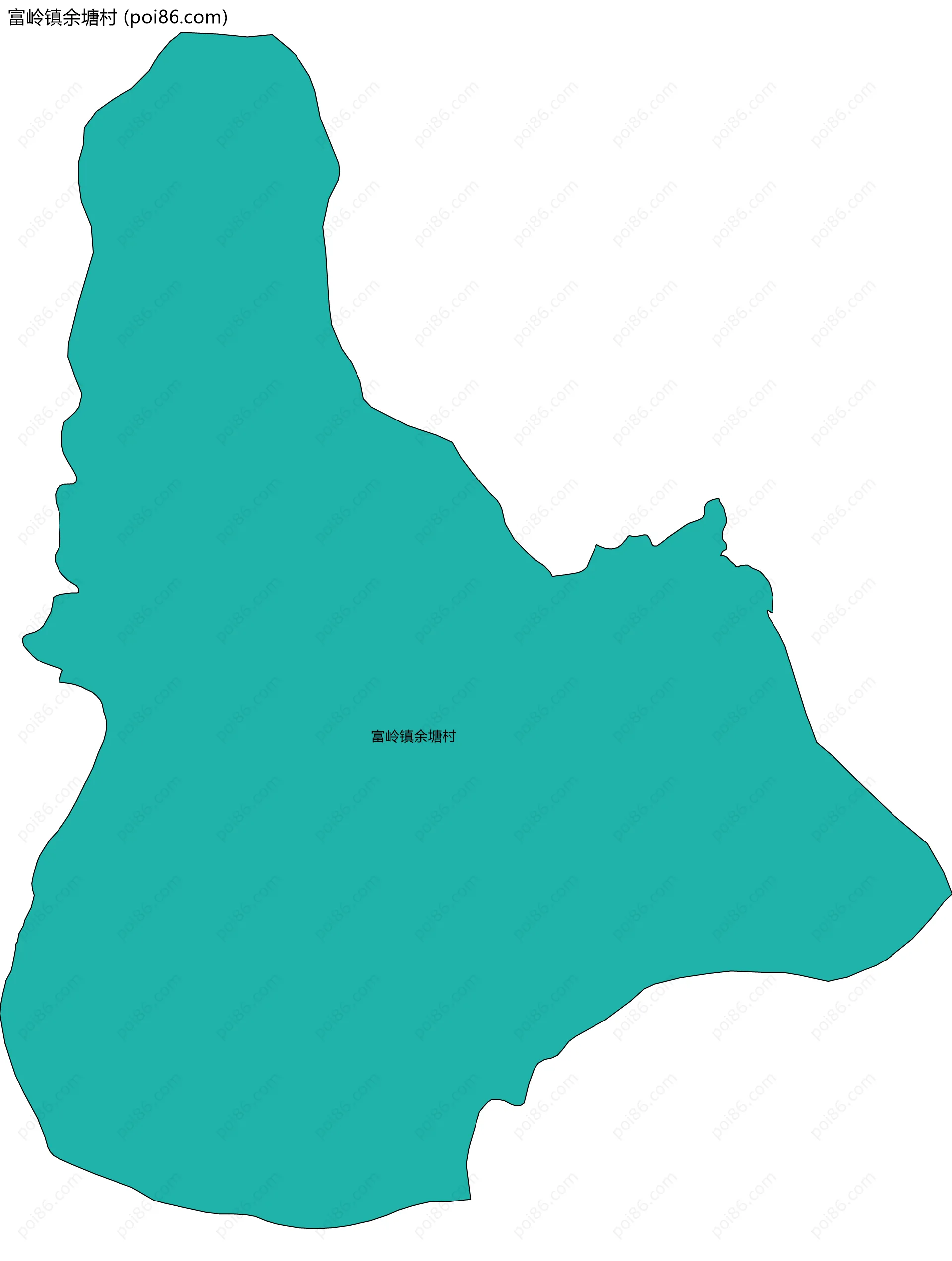 富岭镇余塘村边界地图