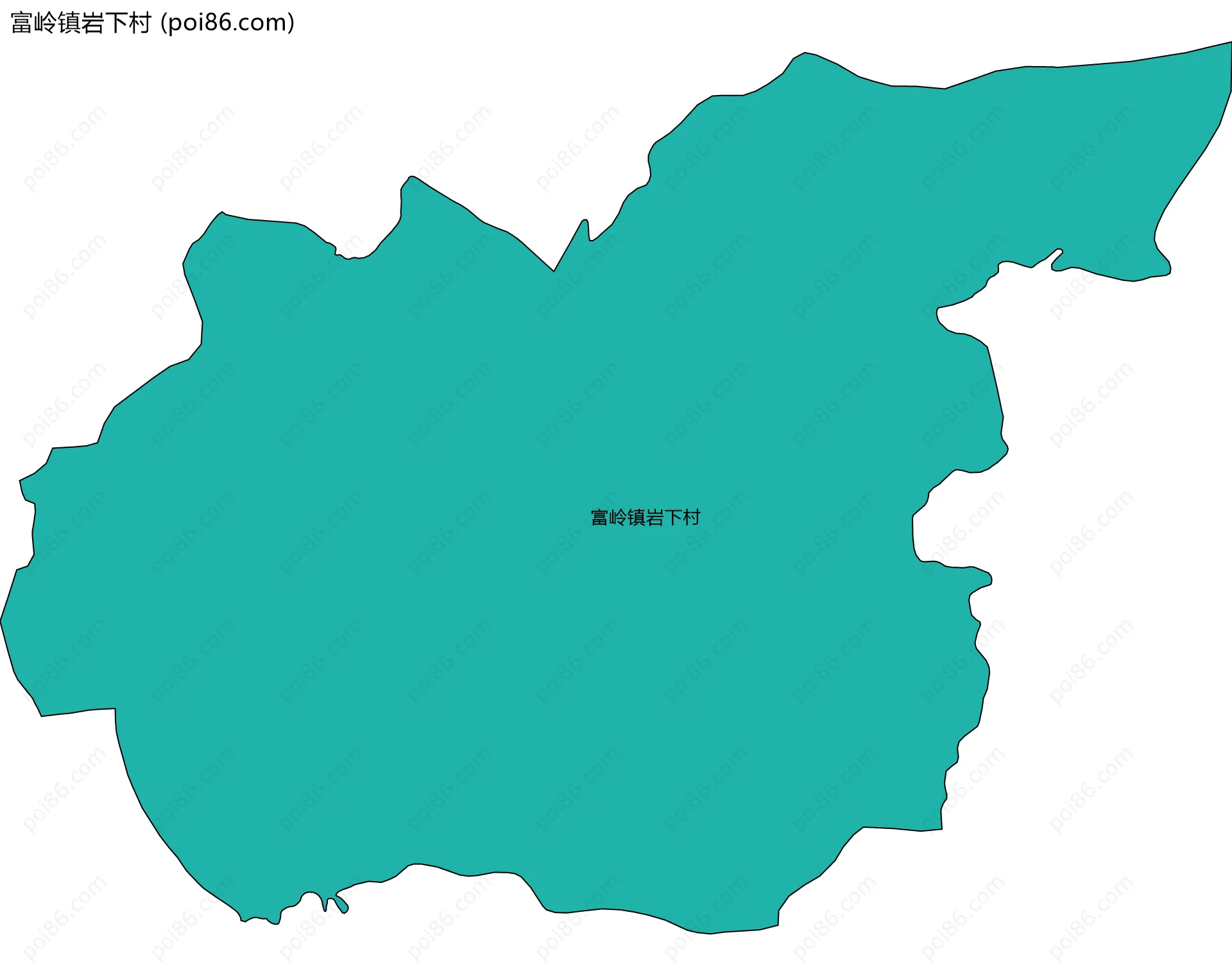 富岭镇岩下村边界地图