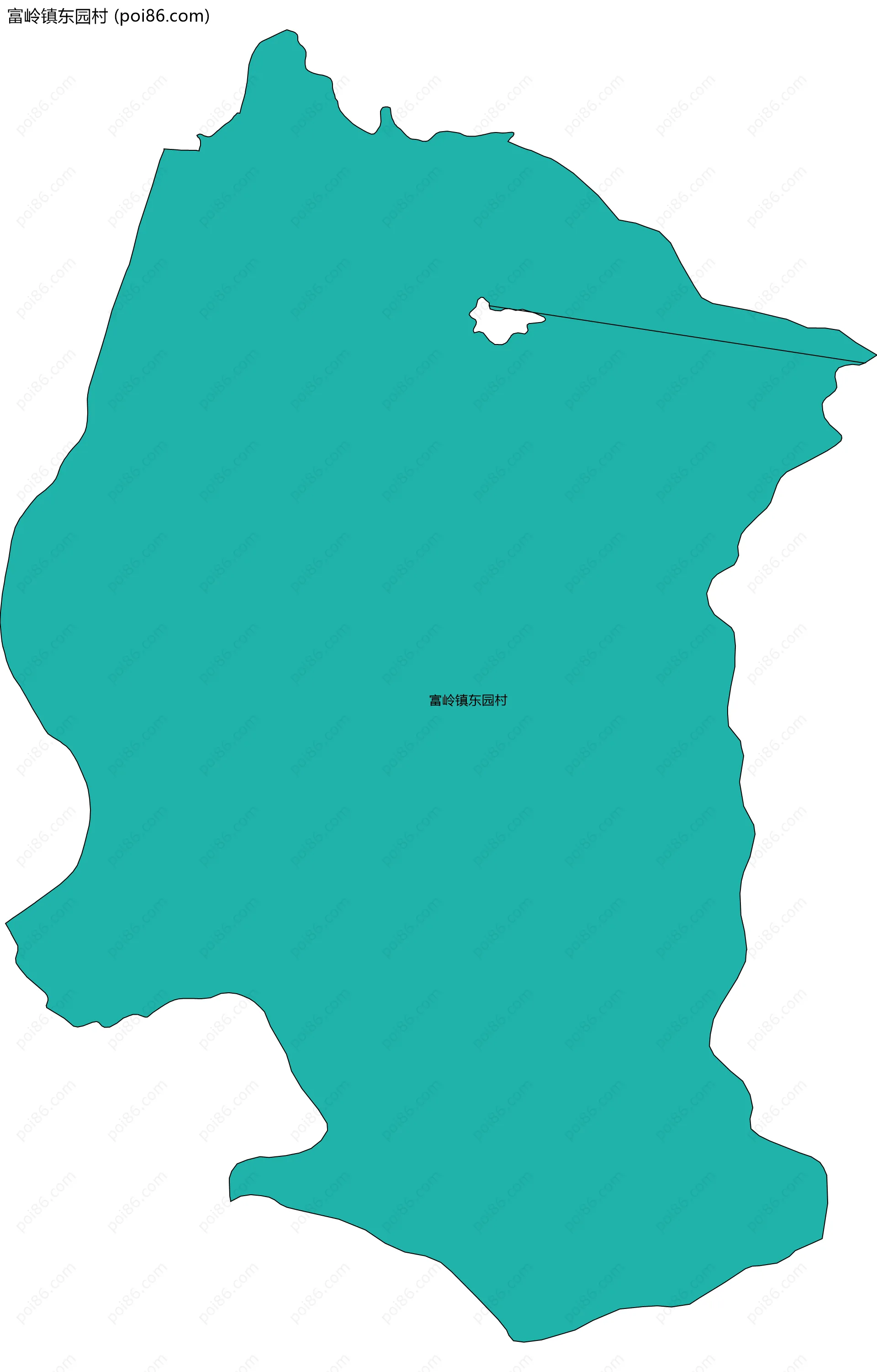 富岭镇东园村边界地图