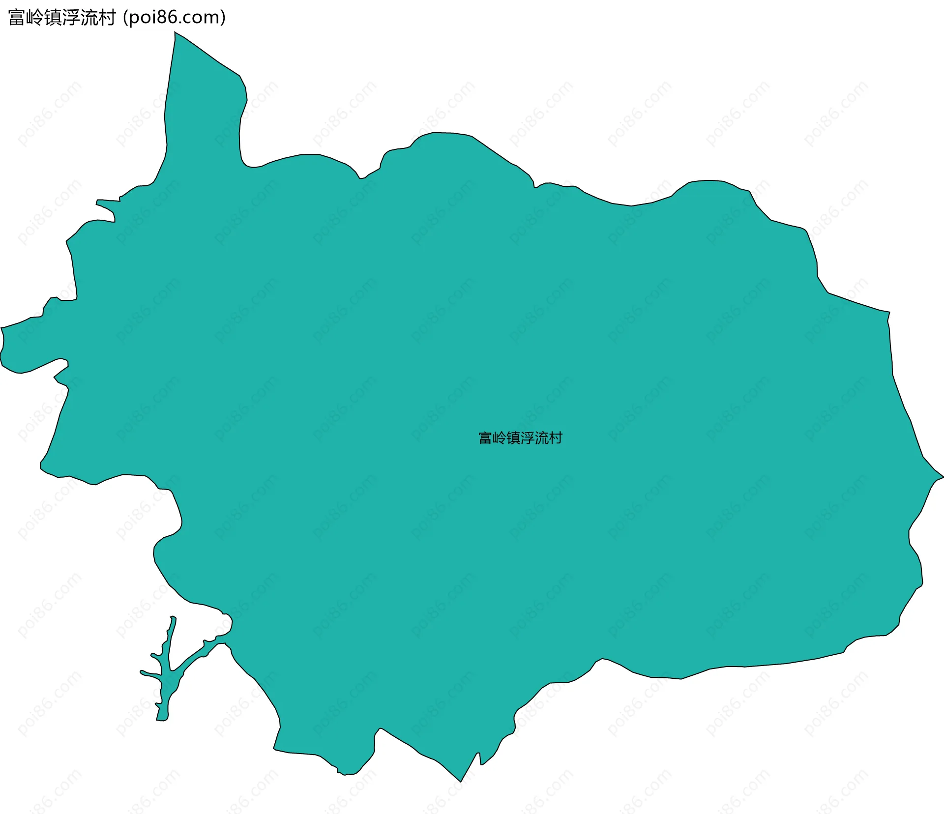 富岭镇浮流村边界地图