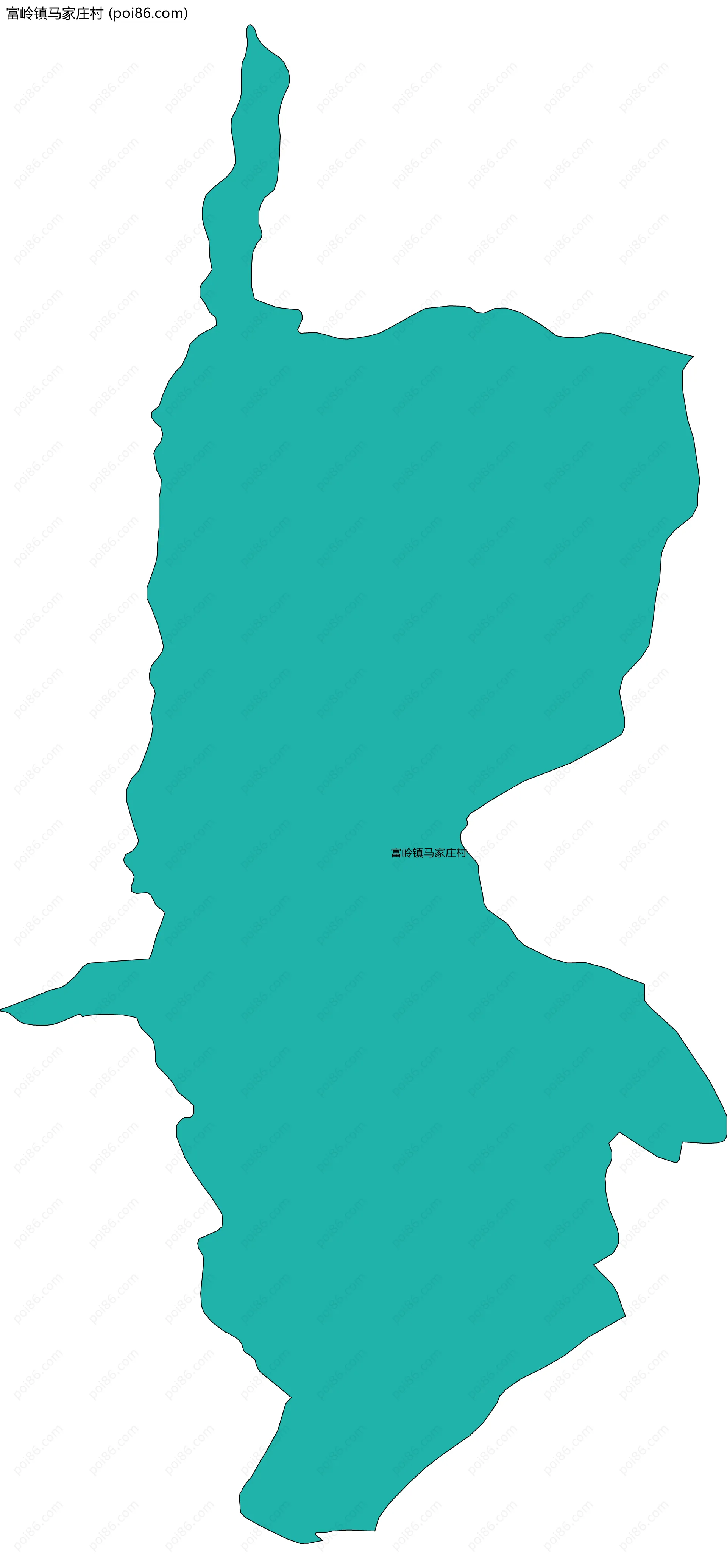 富岭镇马家庄村边界地图