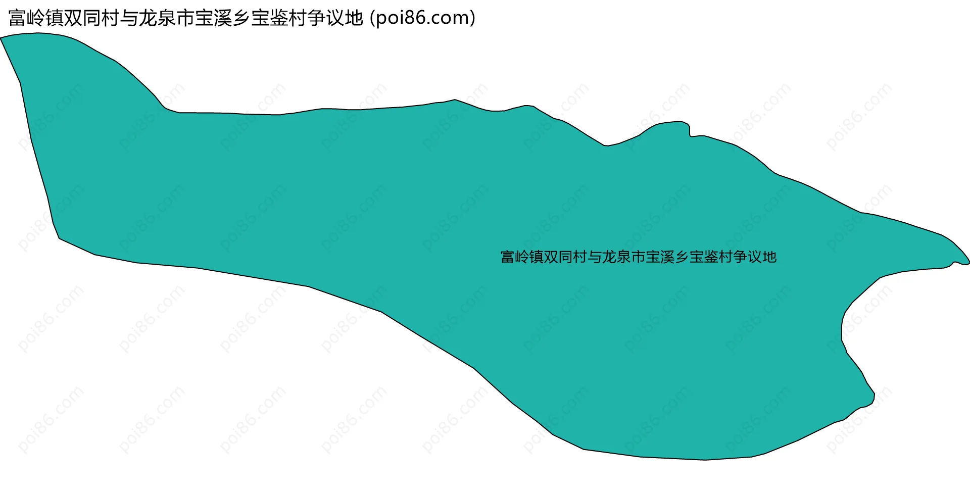 富岭镇双同村与龙泉市宝溪乡宝鉴村争议地边界地图