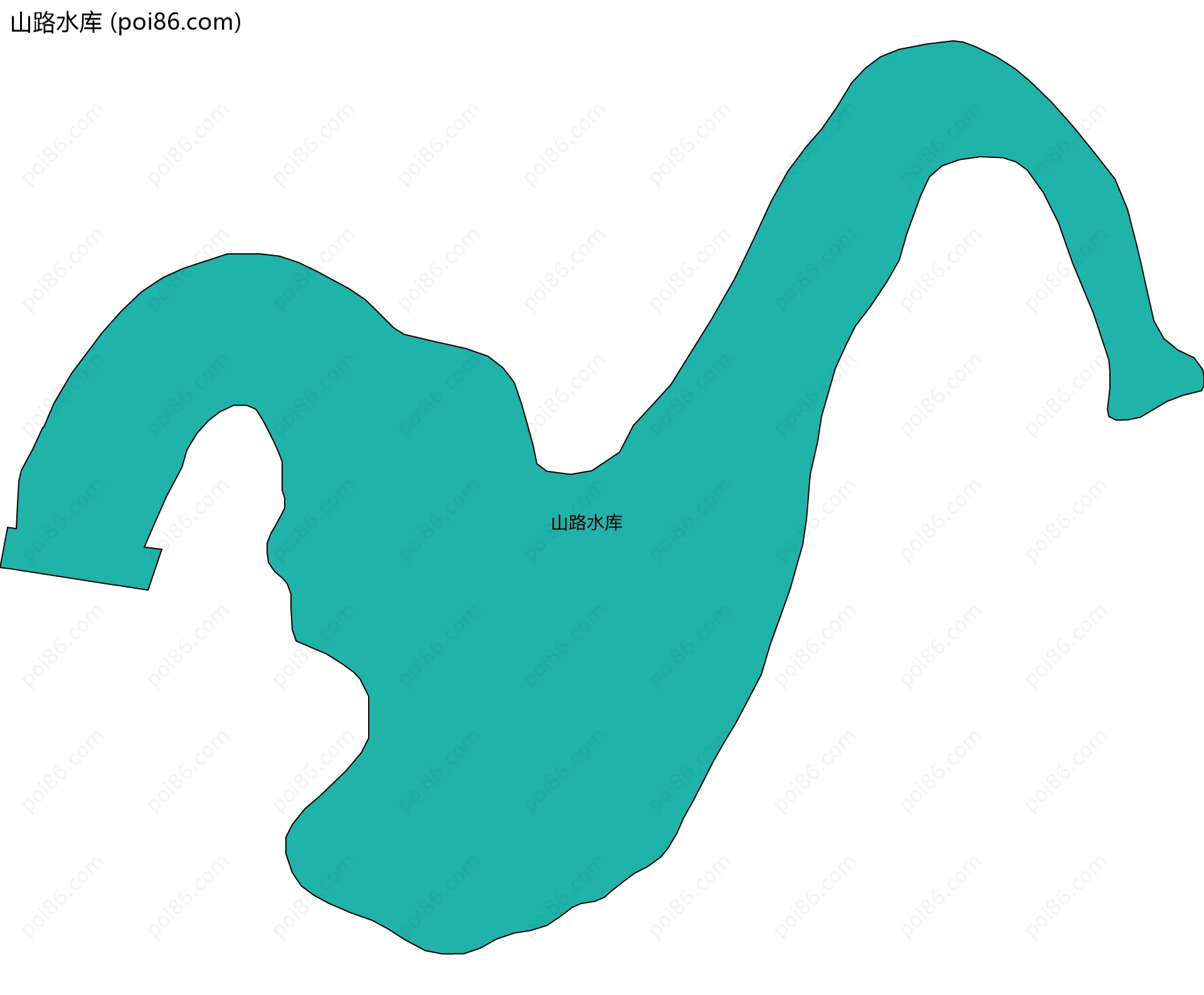 山路水库边界地图