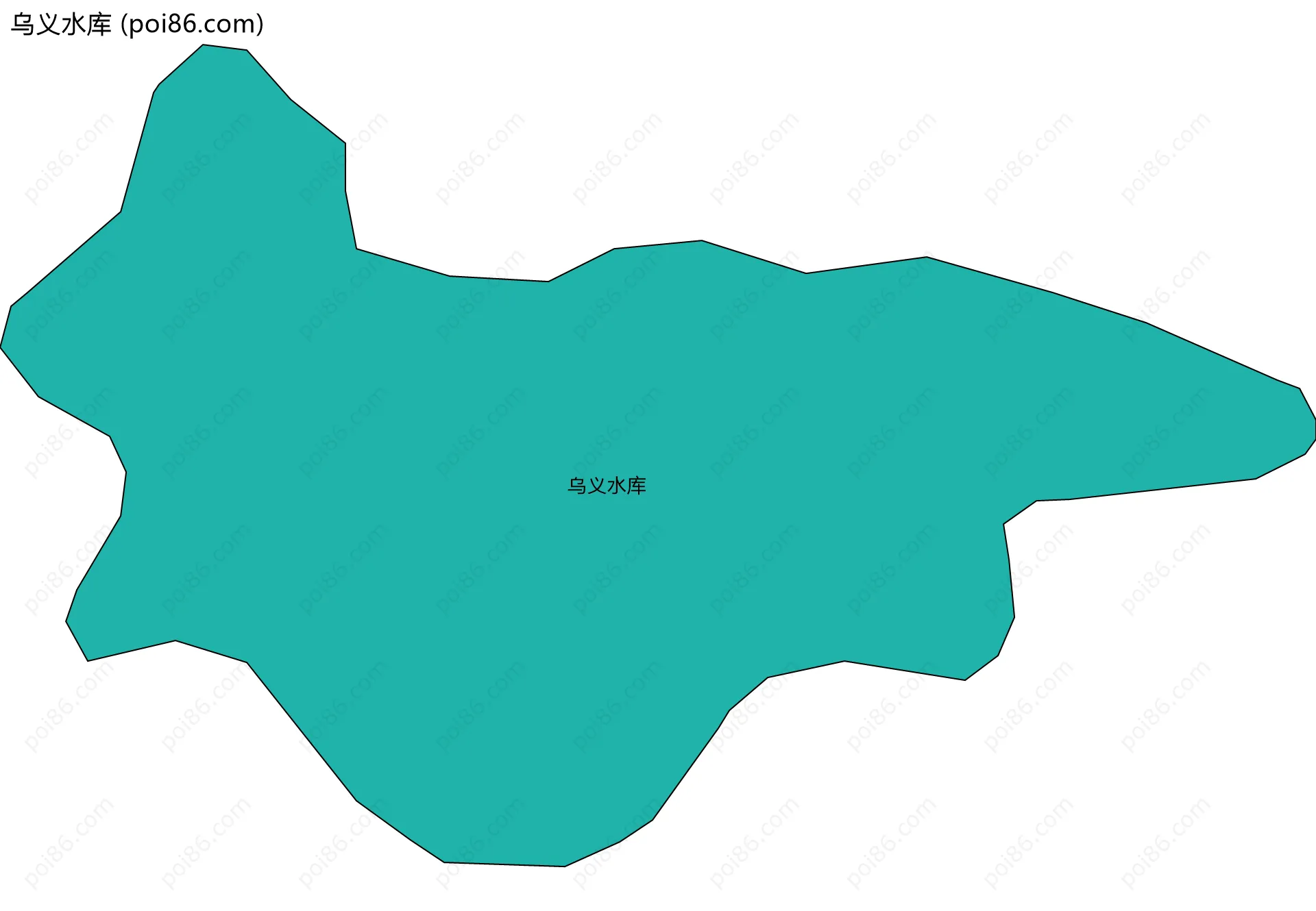 乌义水库边界地图
