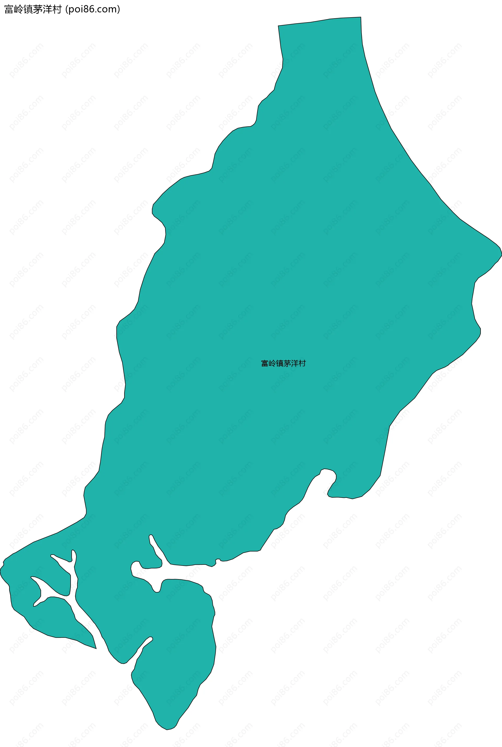 富岭镇茅洋村边界地图