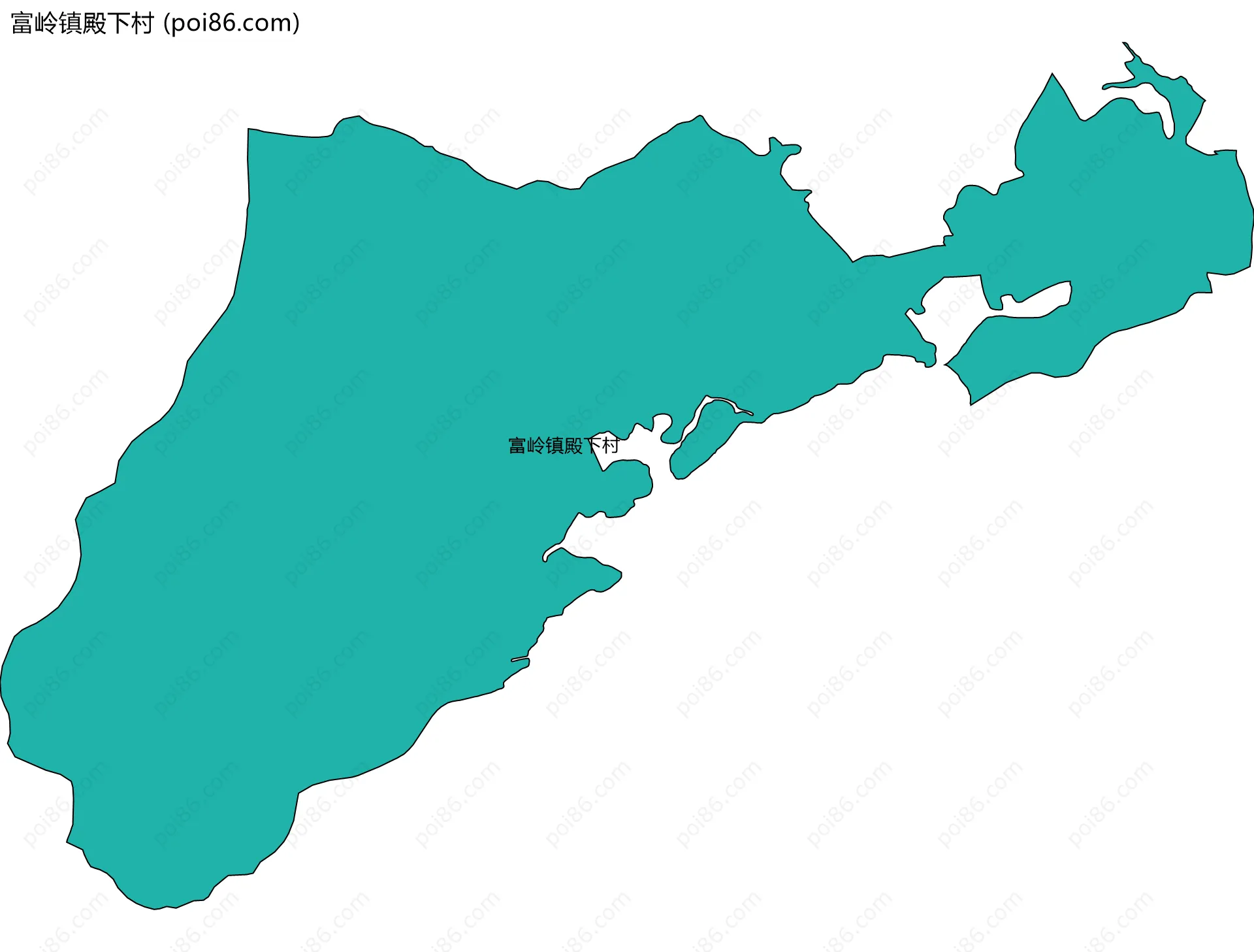 富岭镇殿下村边界地图