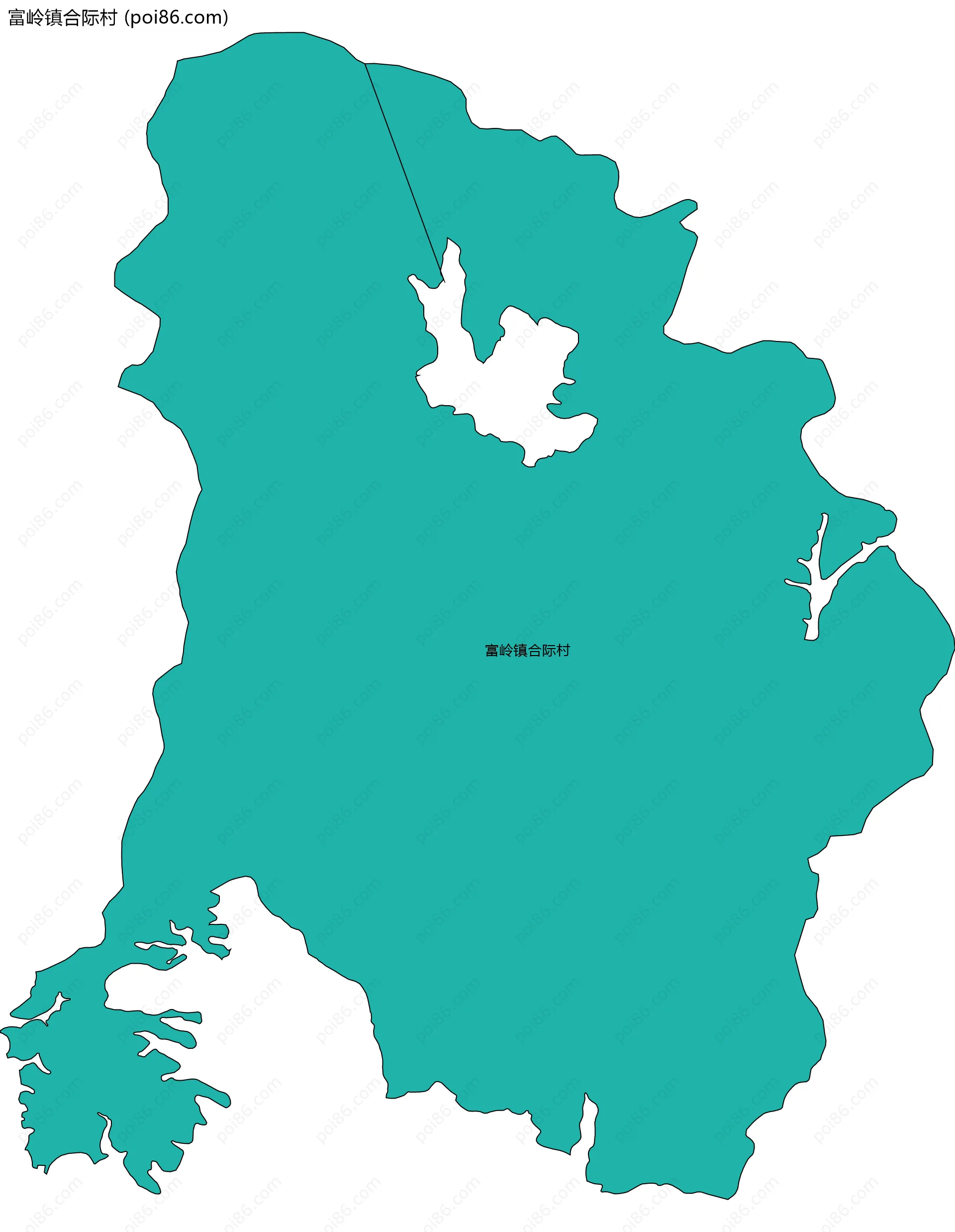 富岭镇合际村边界地图