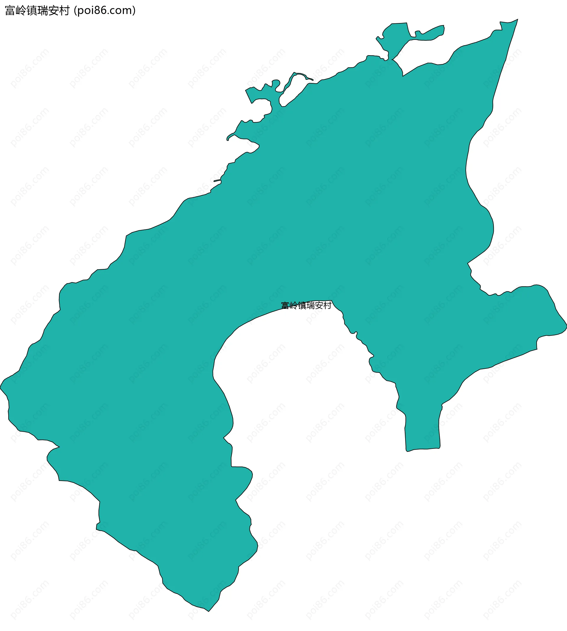 富岭镇瑞安村边界地图