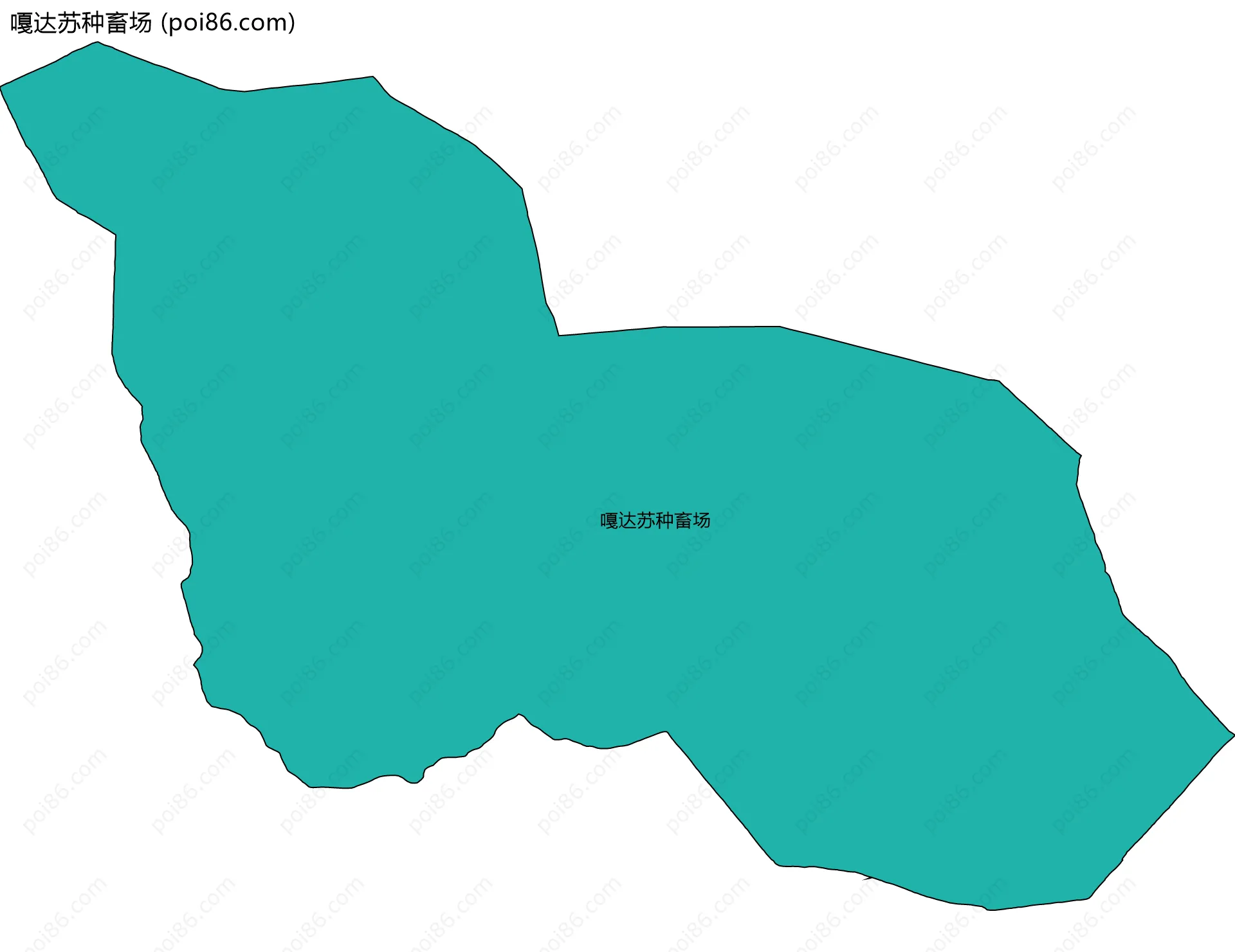 嘎达苏种畜场边界地图(五级行政区划)