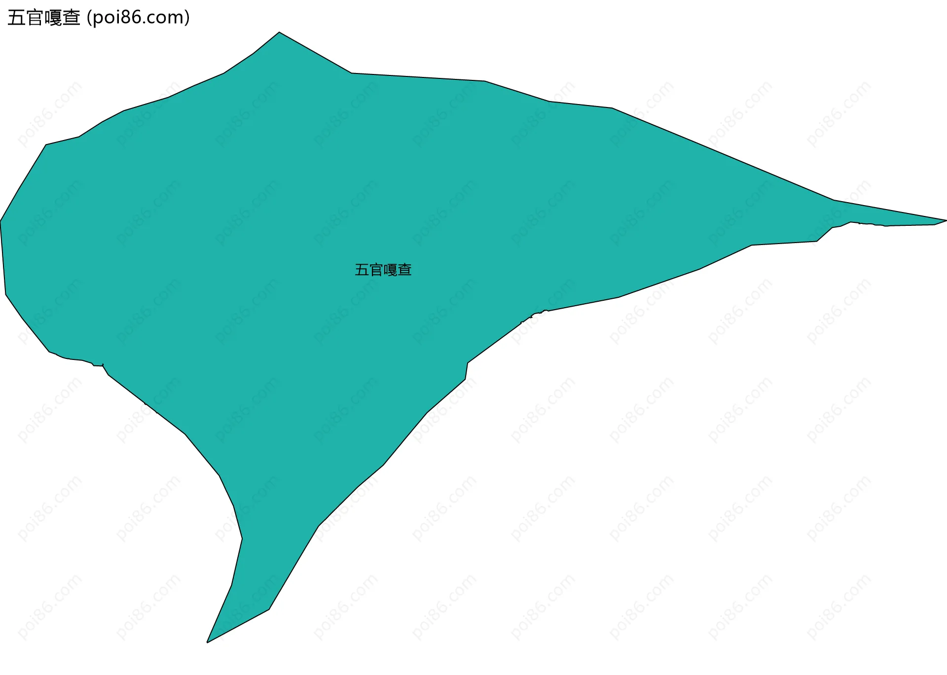 五官嘎查边界地图