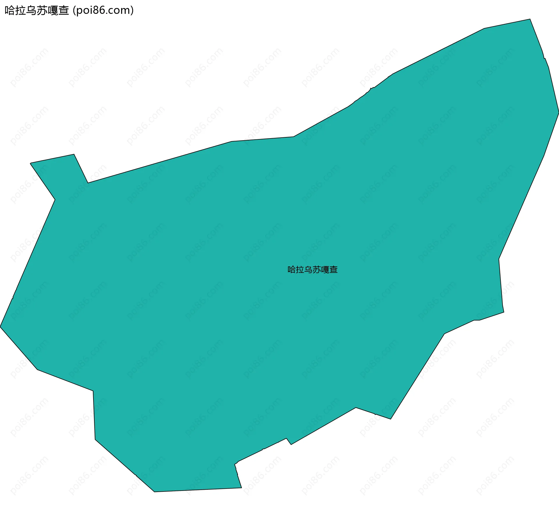 哈拉乌苏嘎查边界地图