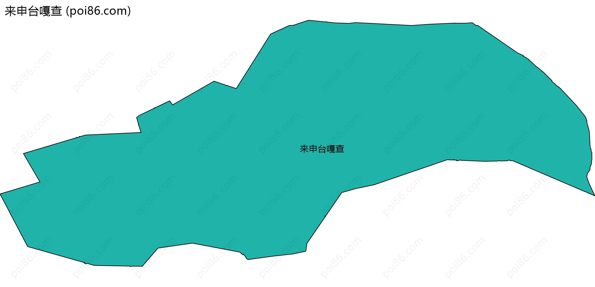 来申台嘎查边界地图