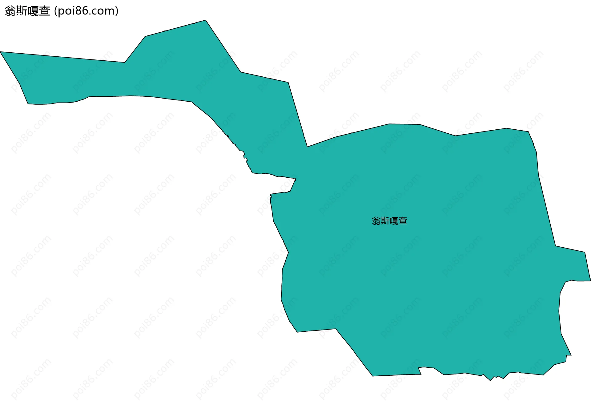 翁斯嘎查边界地图
