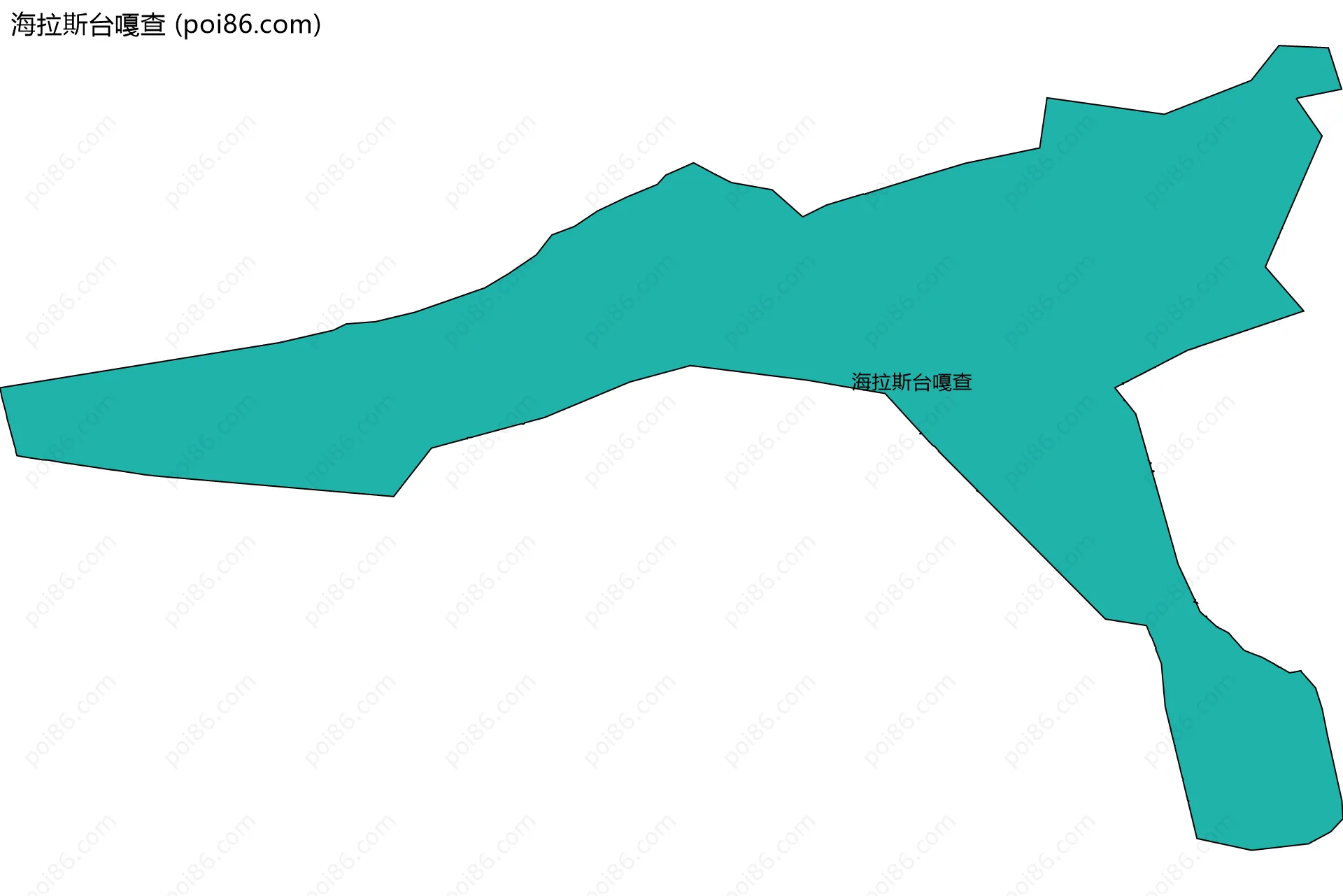 海拉斯台嘎查边界地图