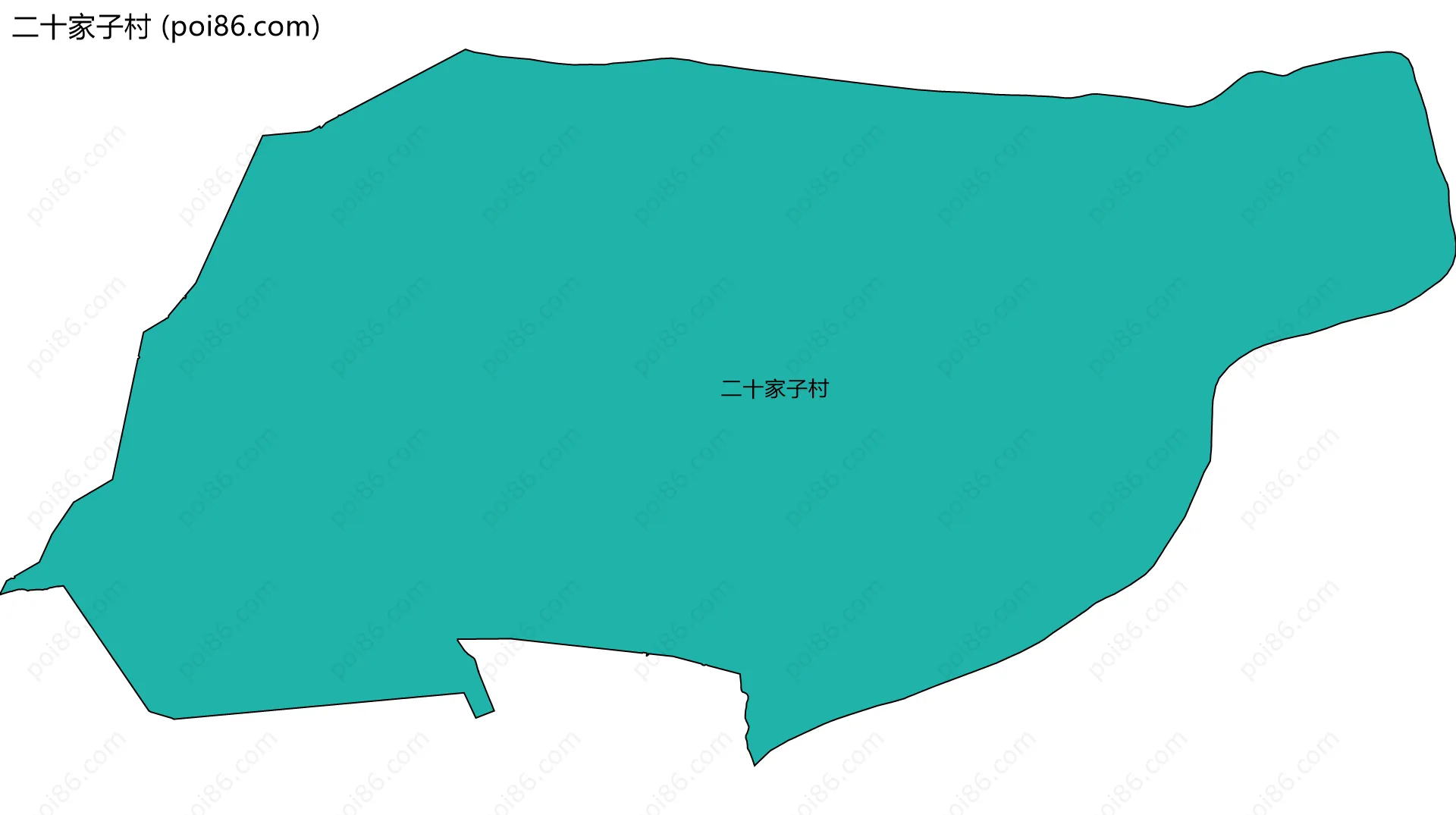 二十家子村边界地图