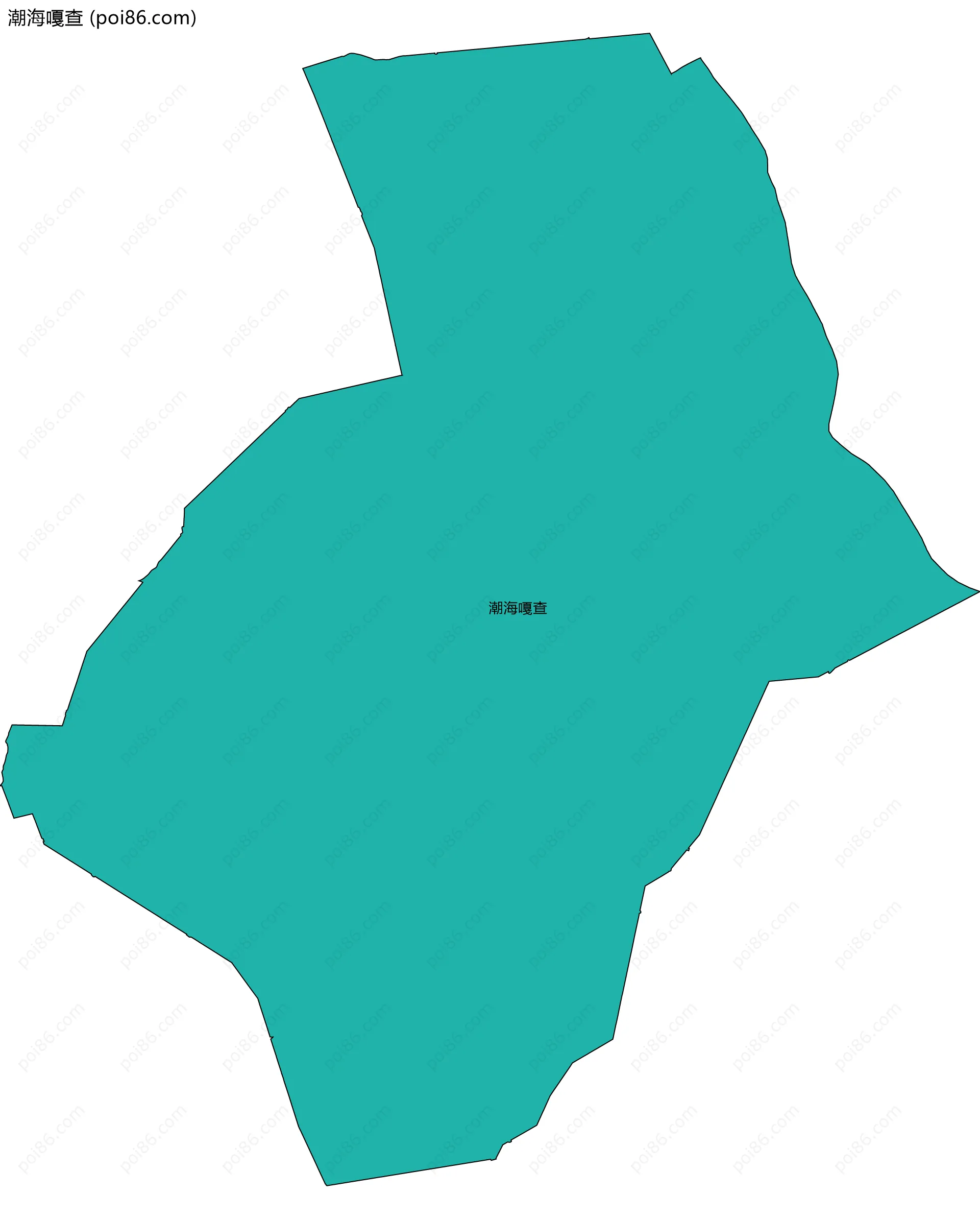 潮海嘎查边界地图