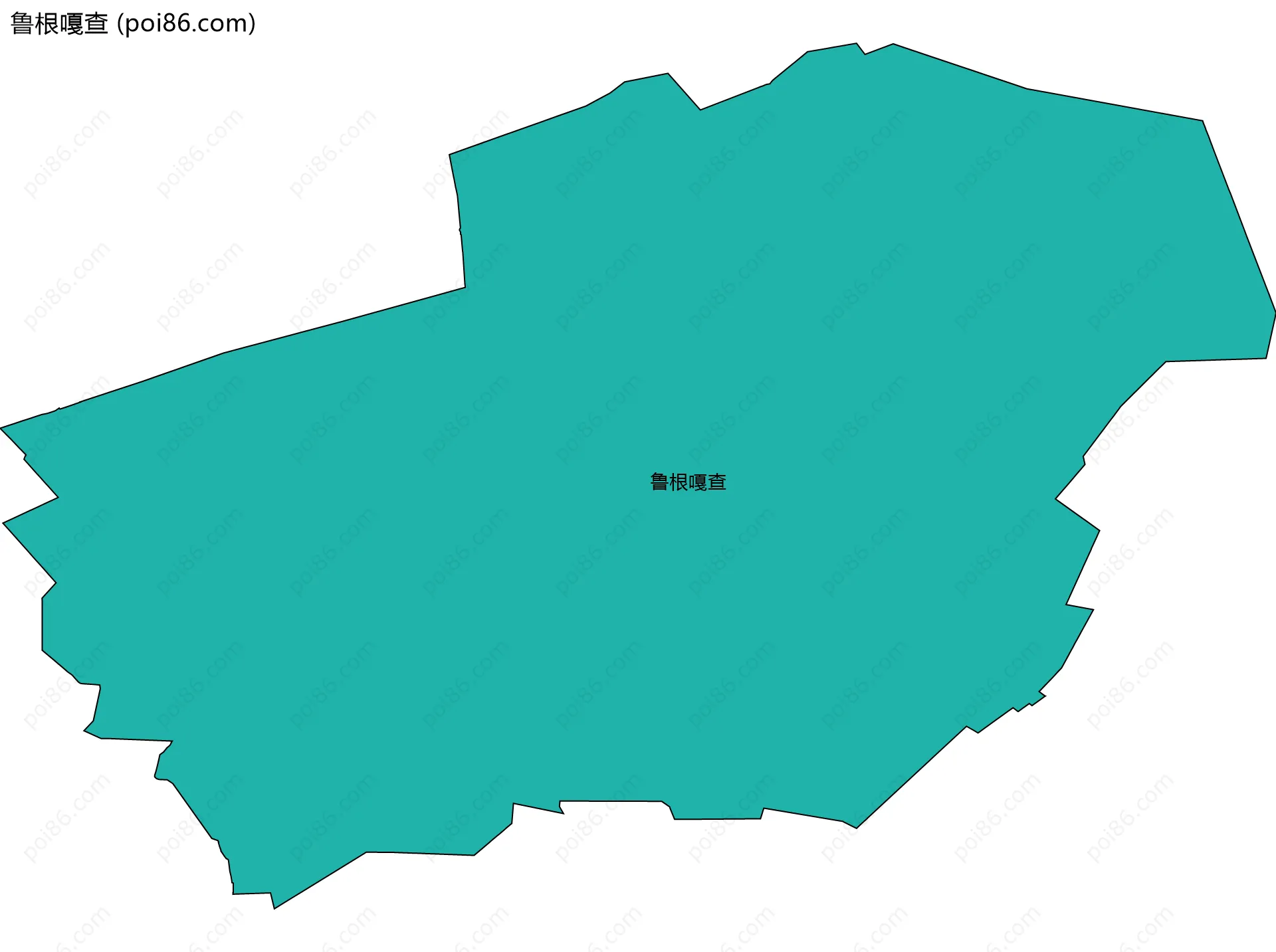 鲁根嘎查边界地图