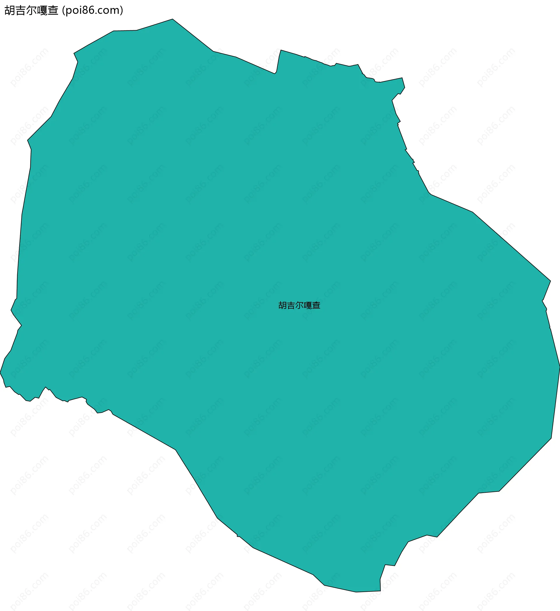 胡吉尔嘎查边界地图