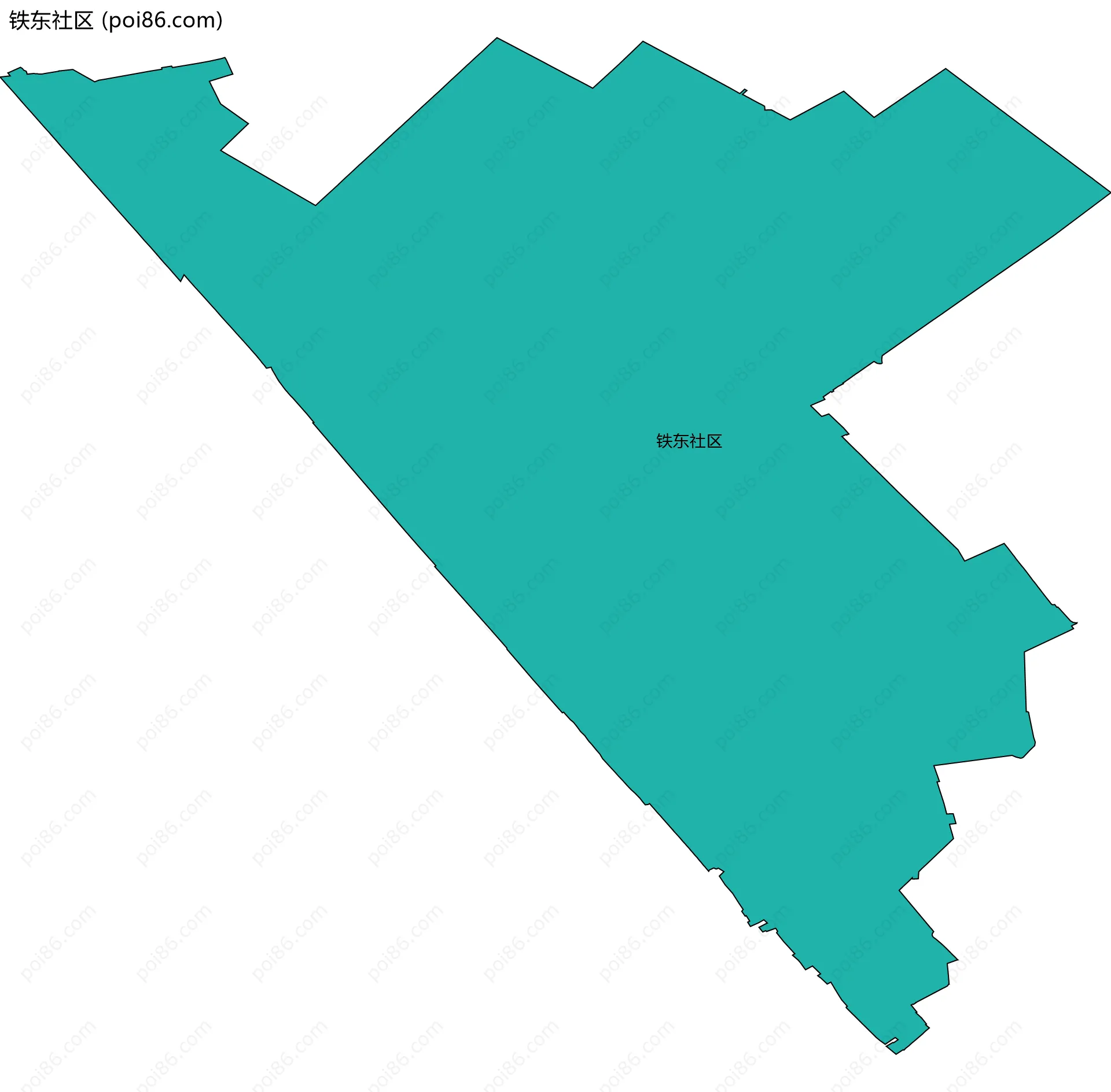铁东社区边界地图