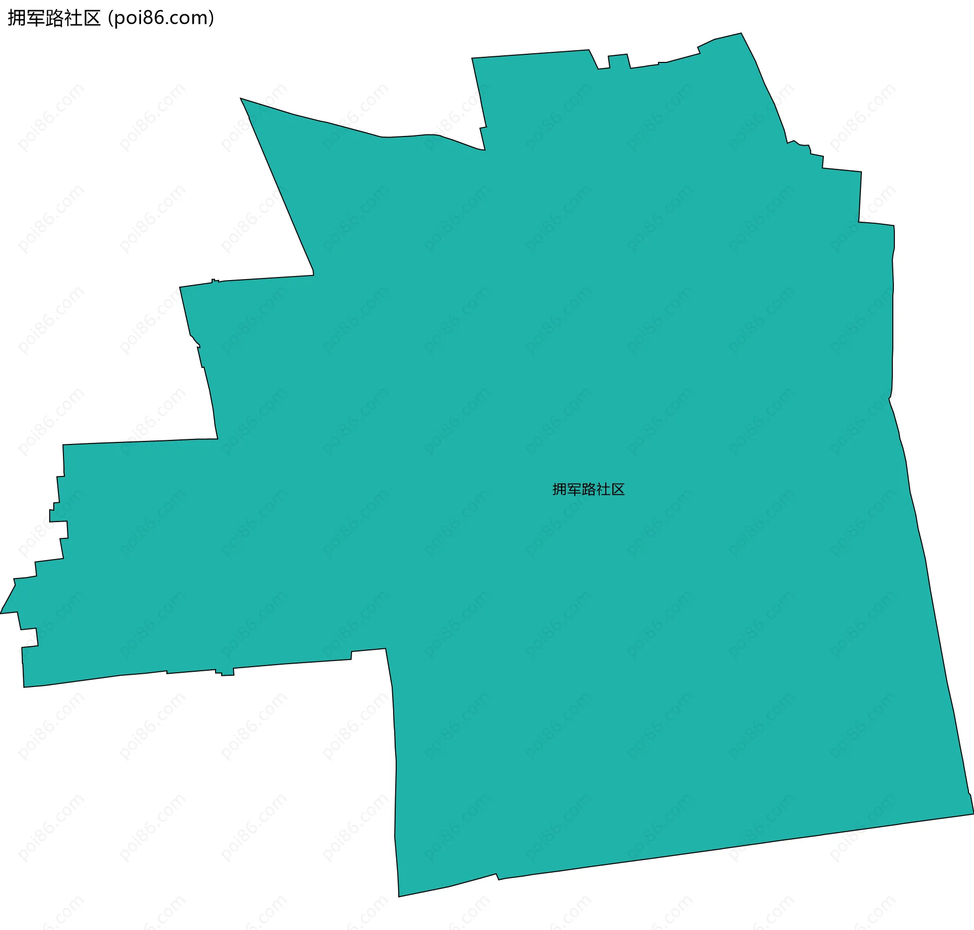 拥军路社区边界地图